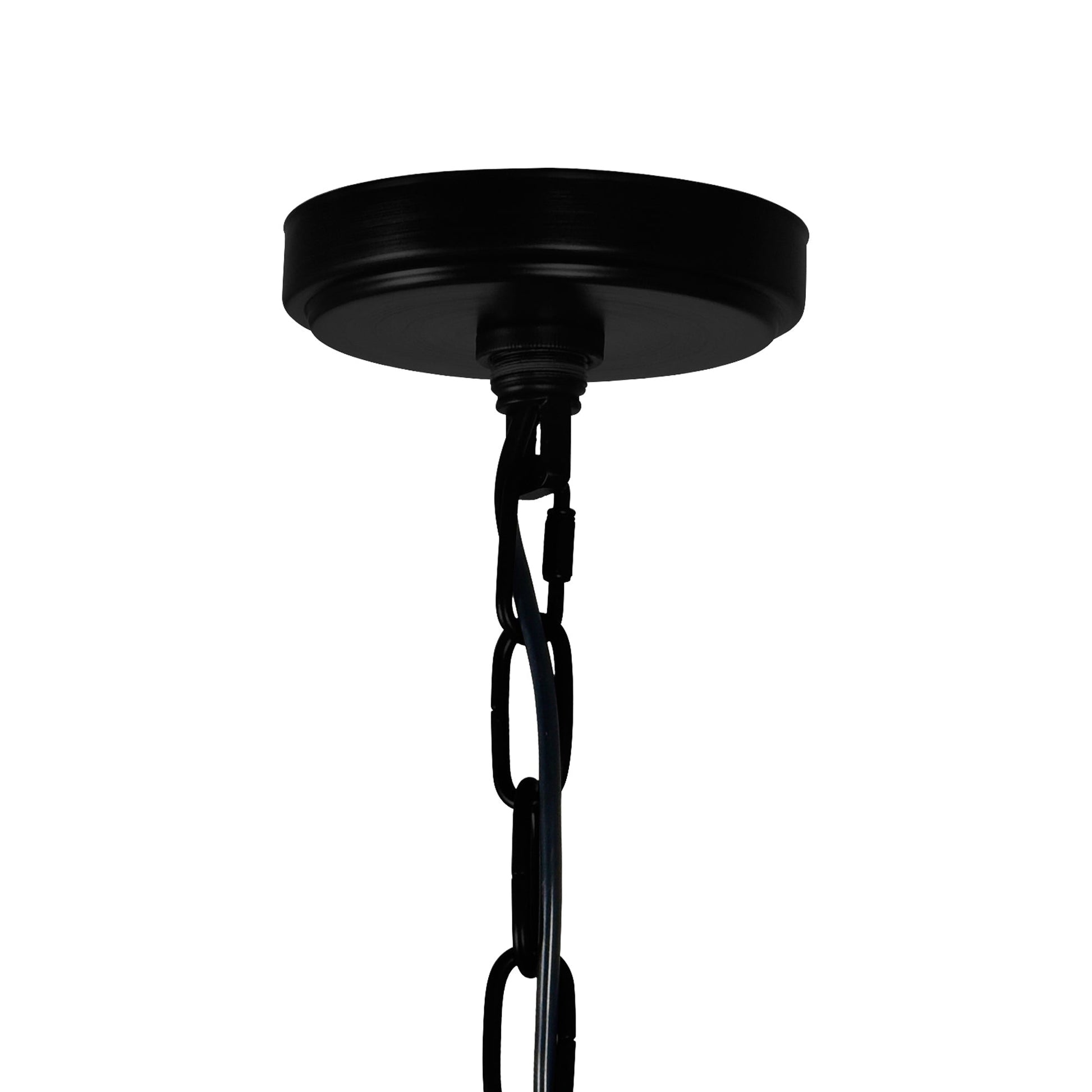 Ganges 6 Light Up Chandelier With Black Finish - CWI Lighting