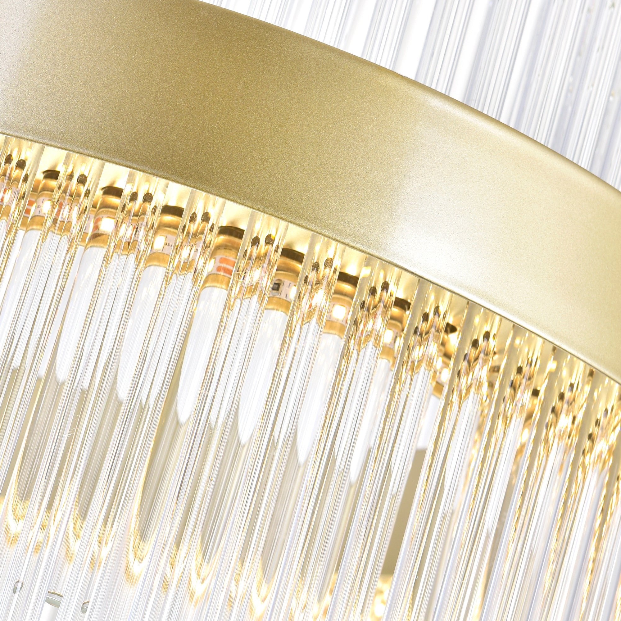Genevieve Integrated LED 24in Medallion Gold Chandelier - CWI Lighting