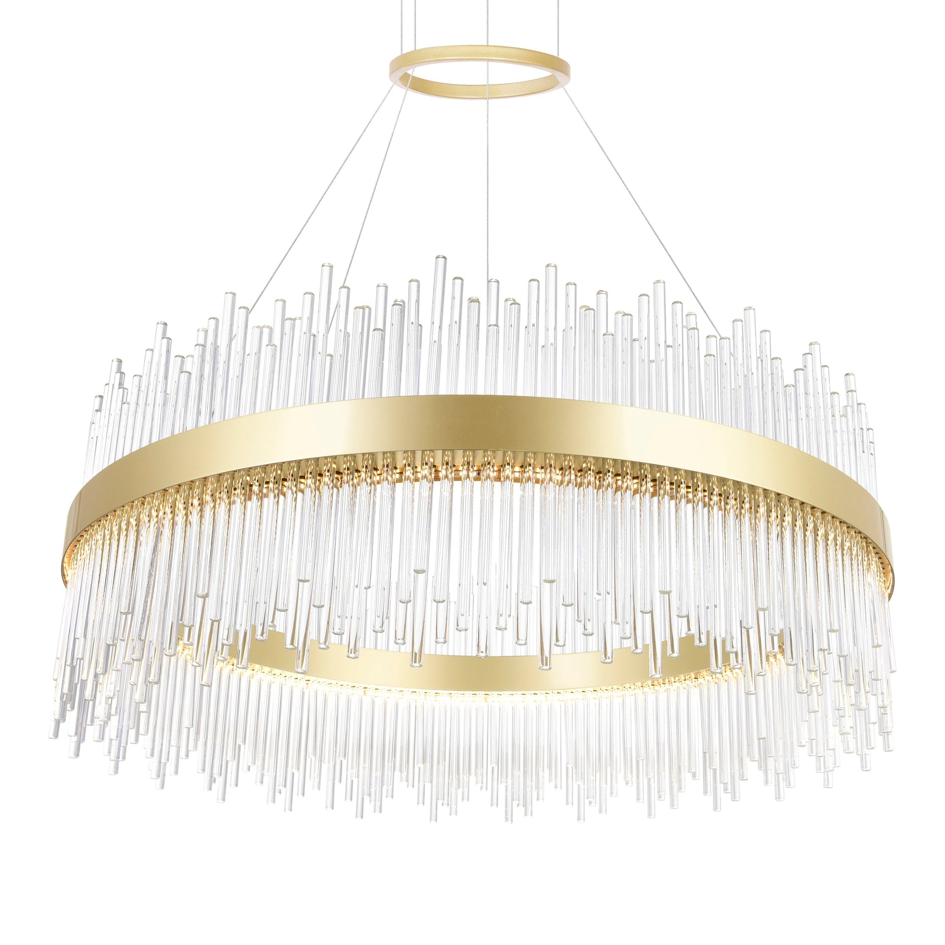 Genevieve Integrated LED 32in Medallion Gold Chandelier - CWI Lighting