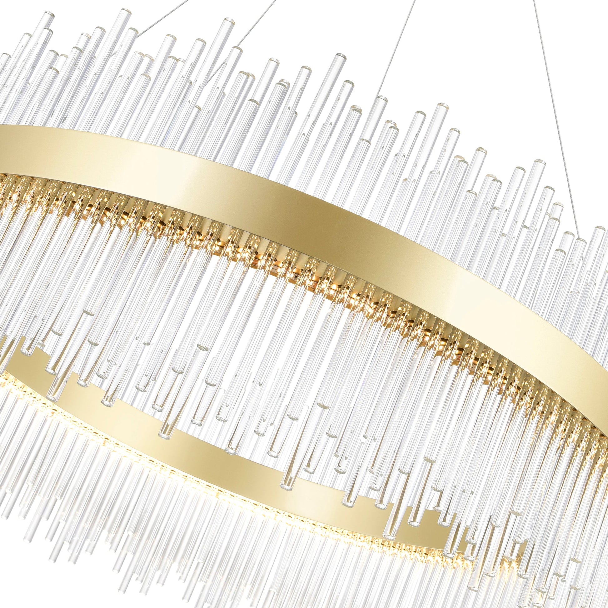 Genevieve Integrated LED 32in Medallion Gold Chandelier - CWI Lighting
