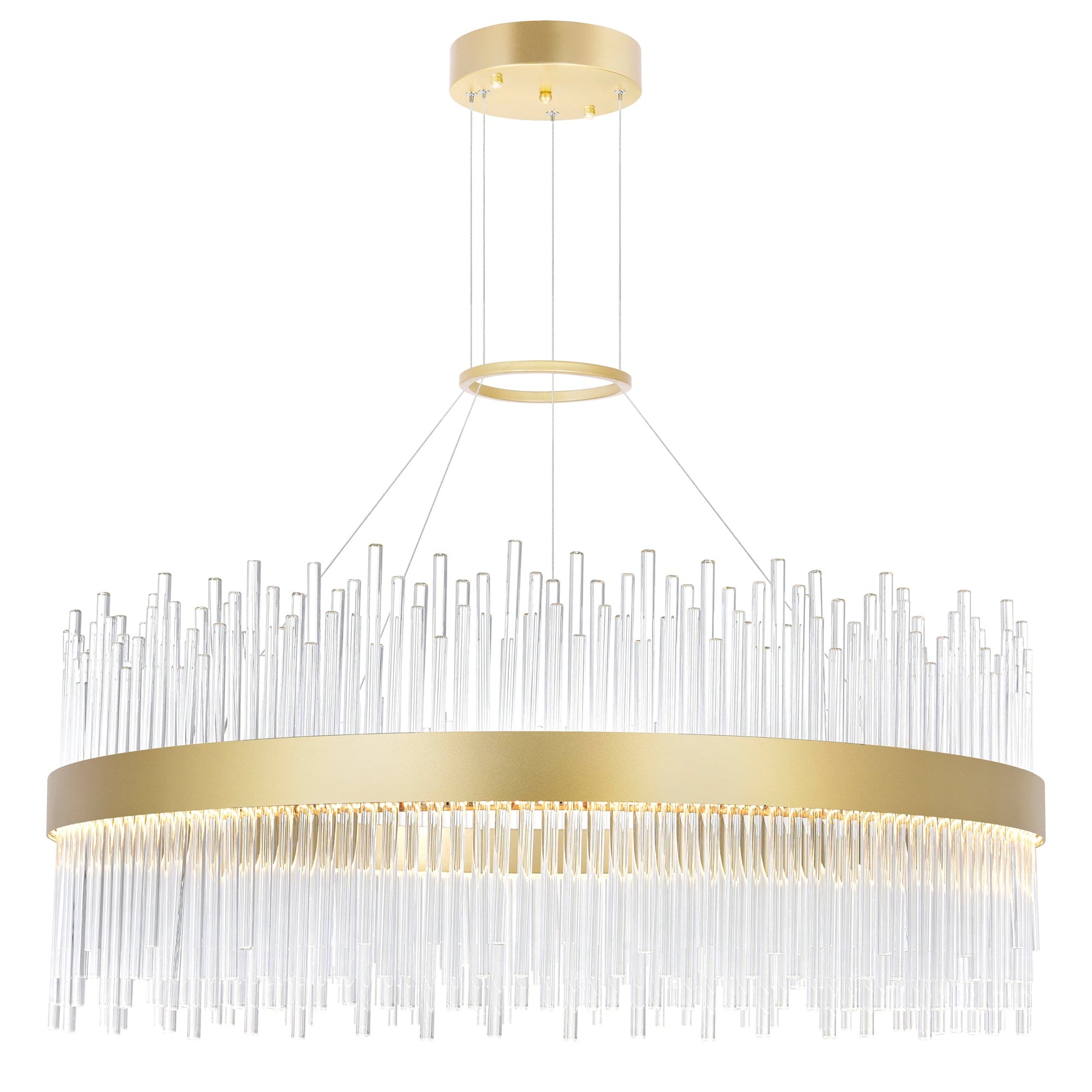 Genevieve Integrated LED 32in Medallion Gold Chandelier - CWI Lighting