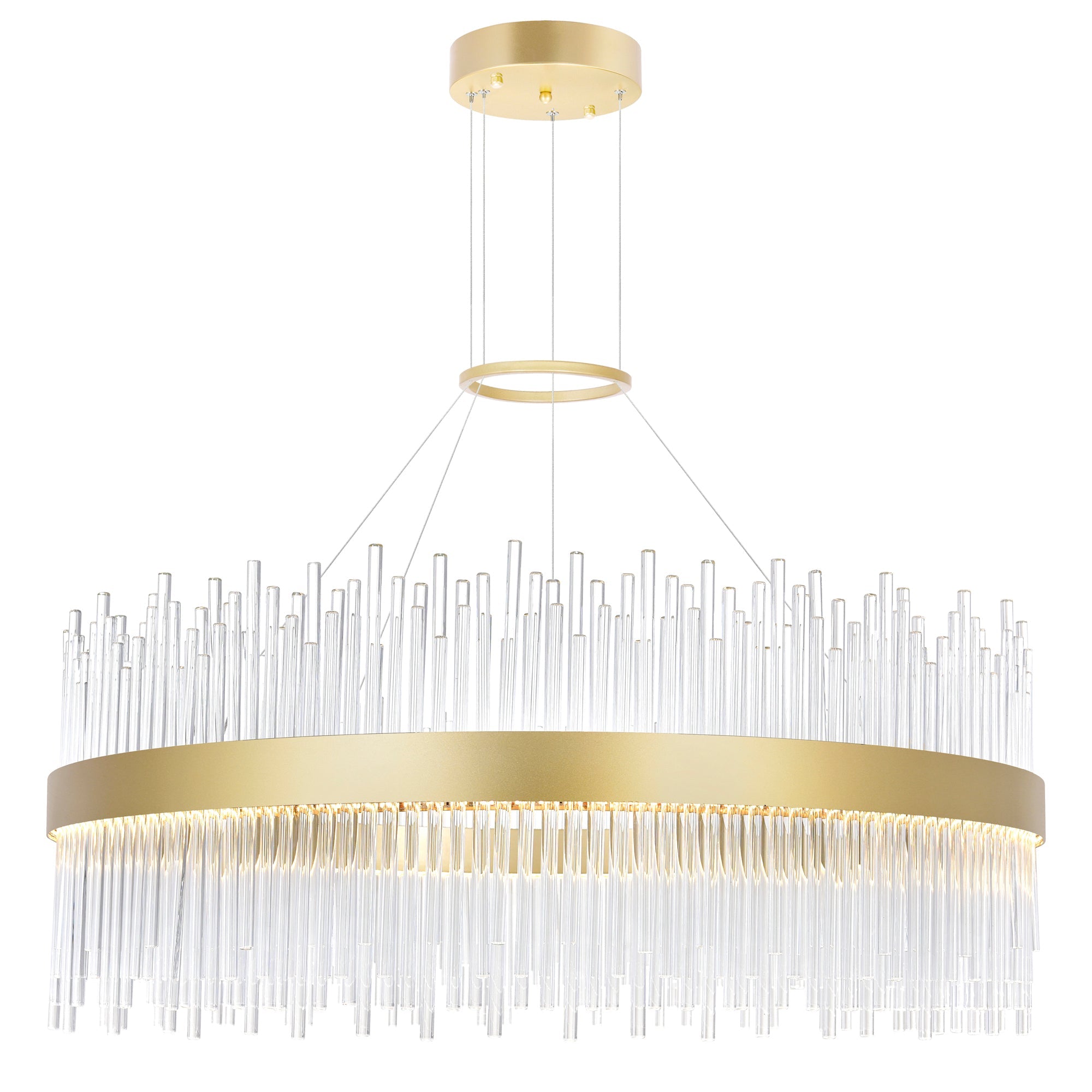 Genevieve Integrated LED 32in Medallion Gold Chandelier - CWI Lighting