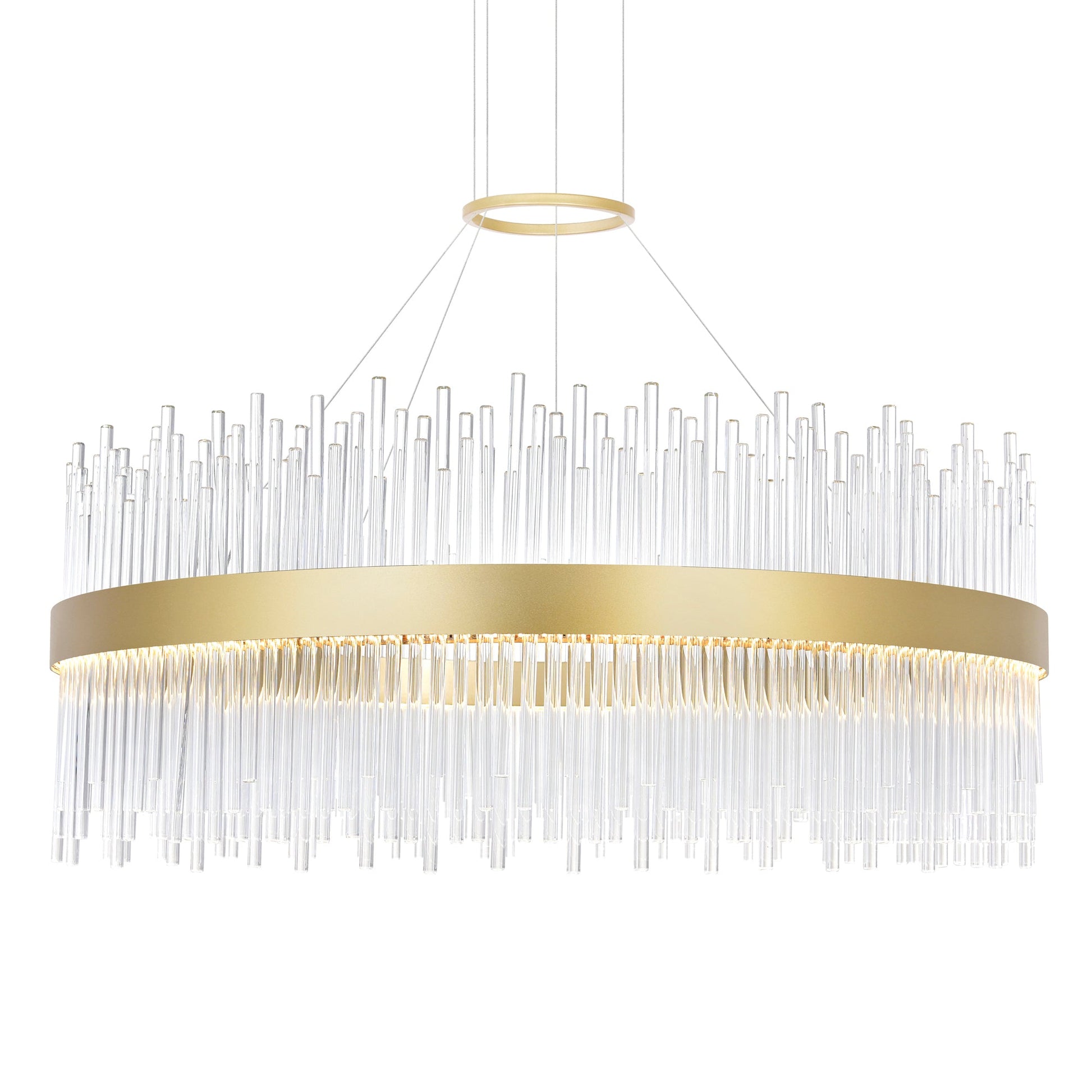 Genevieve Integrated LED 32in Medallion Gold Chandelier - CWI Lighting