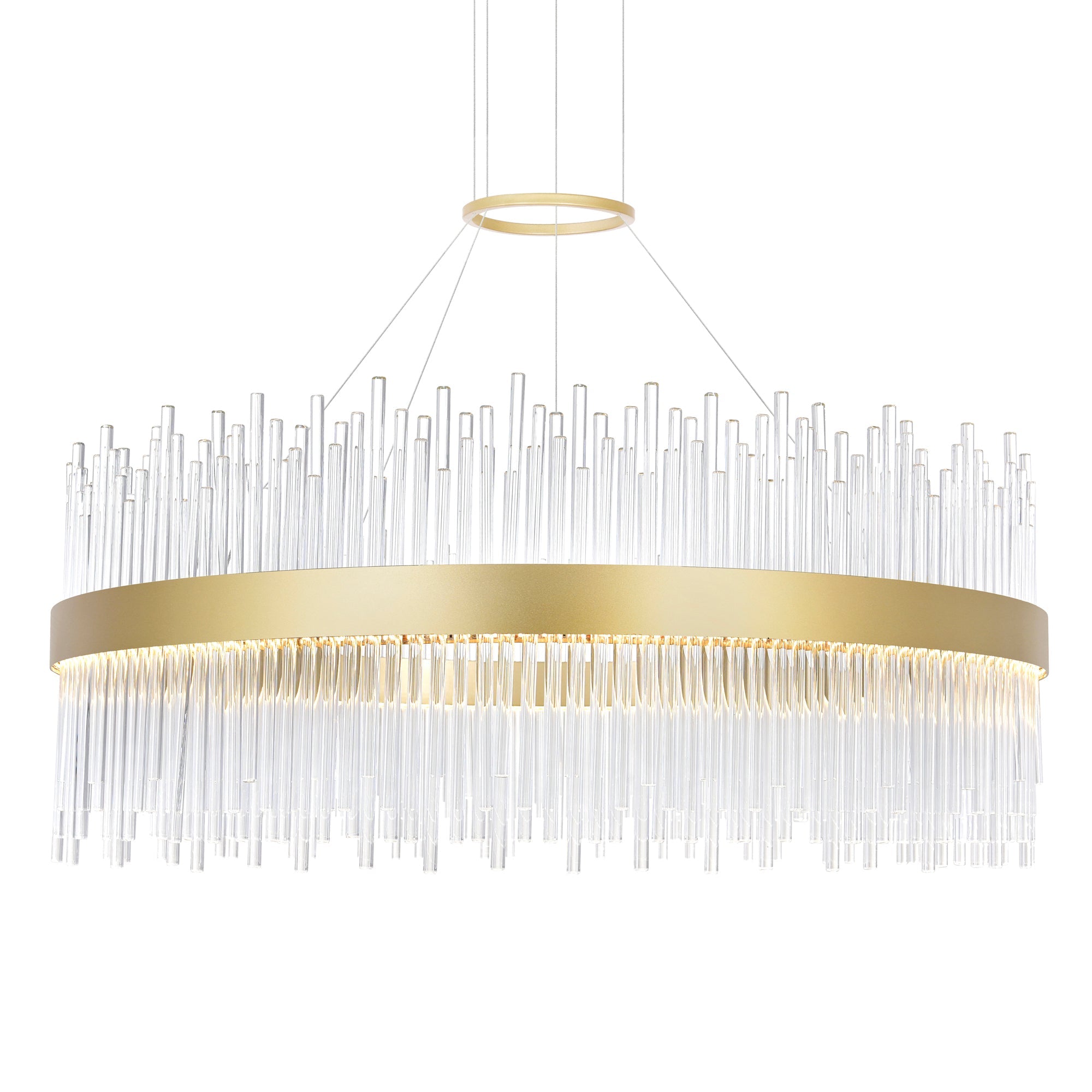 Genevieve Integrated LED 32in Medallion Gold Chandelier - CWI Lighting