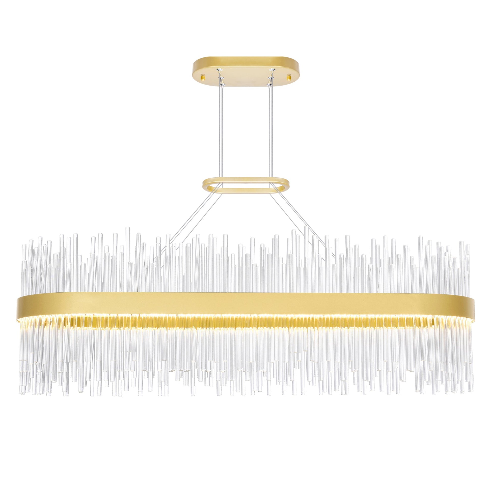 Genevieve Integrated LED 39in Medallion Gold Chandelier - CWI Lighting