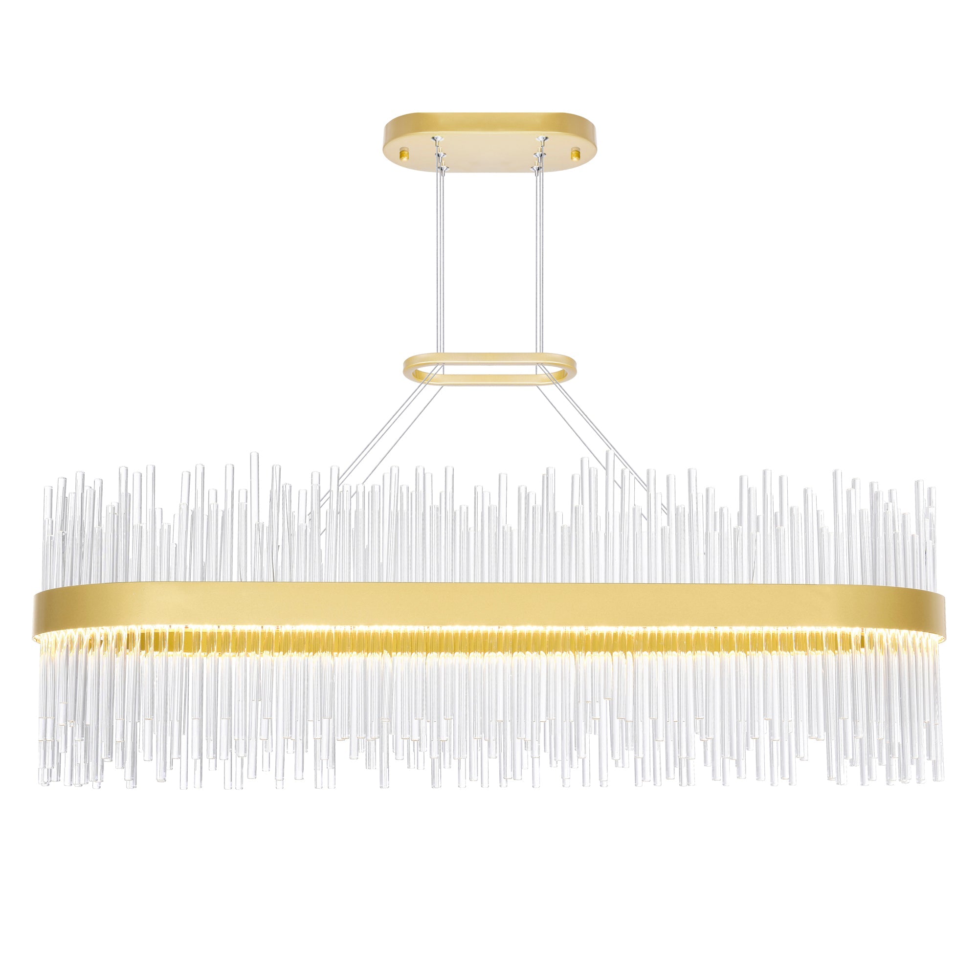 Genevieve Integrated LED 39in Medallion Gold Chandelier - CWI Lighting