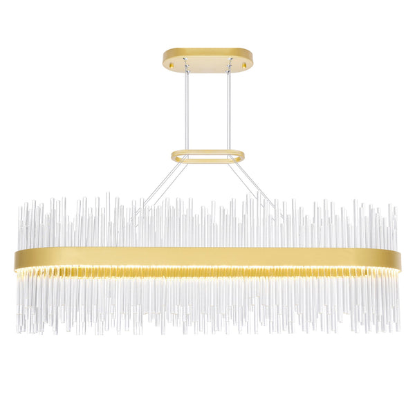 Genevieve Integrated LED 39in Medallion Gold Chandelier - CWI Lighting