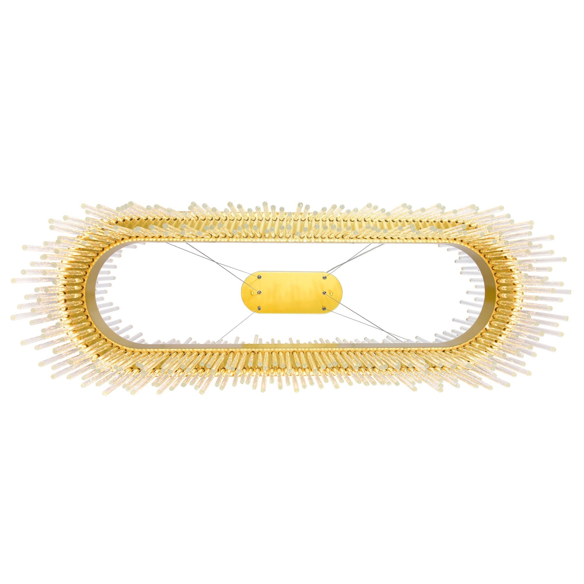 Genevieve Integrated LED 39in Medallion Gold Chandelier - CWI Lighting