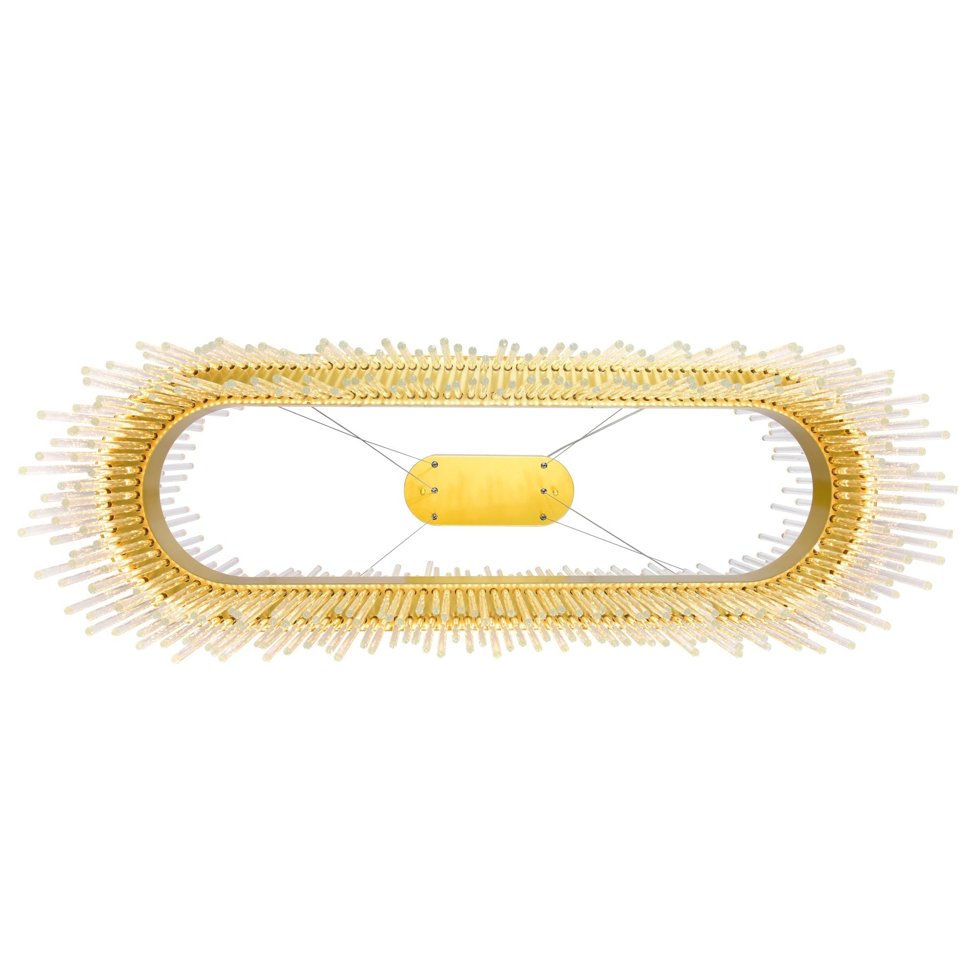 Genevieve Integrated LED 39in Medallion Gold Chandelier - CWI Lighting