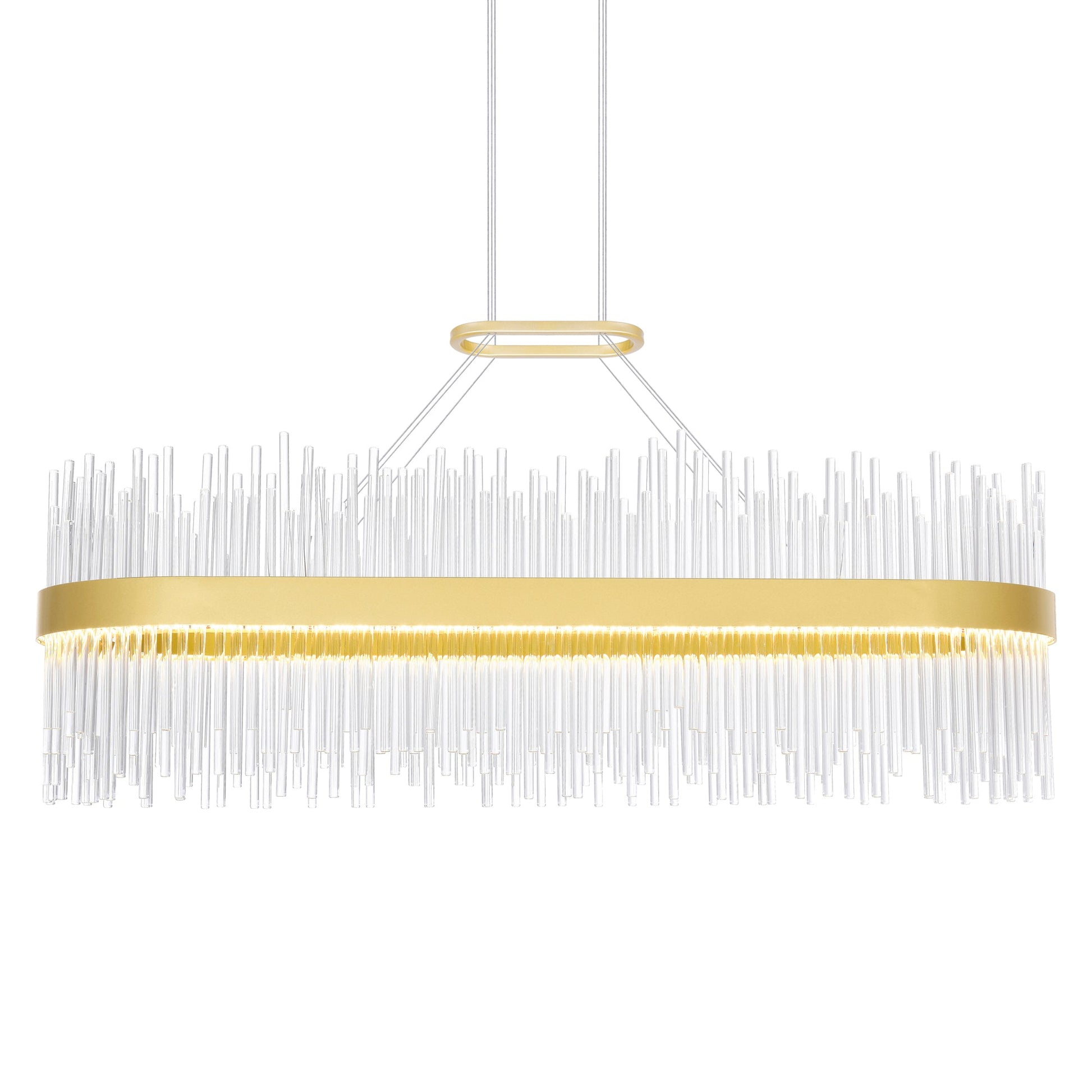 Genevieve Integrated LED 39in Medallion Gold Chandelier - CWI Lighting