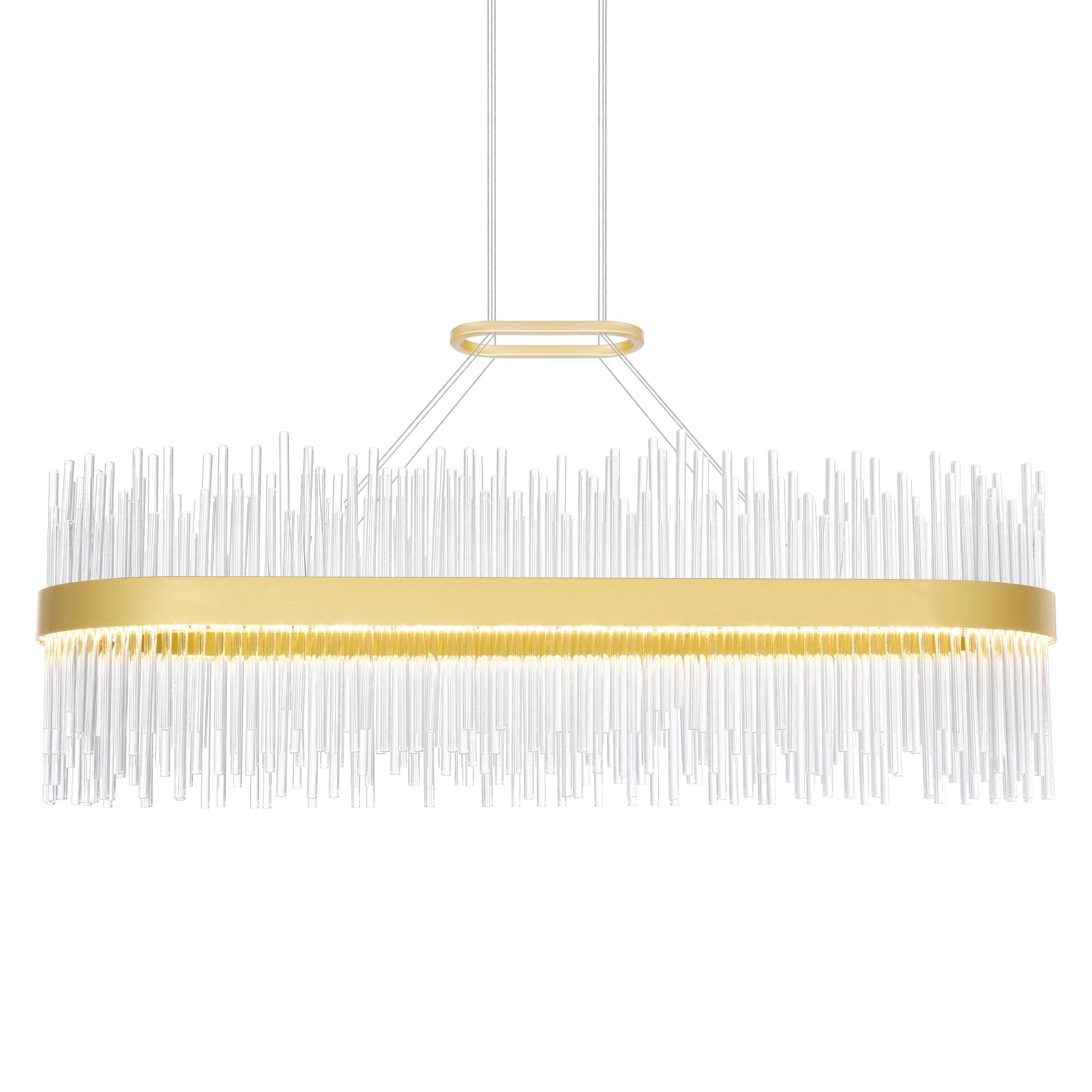 Genevieve Integrated LED 39in Medallion Gold Chandelier - CWI Lighting