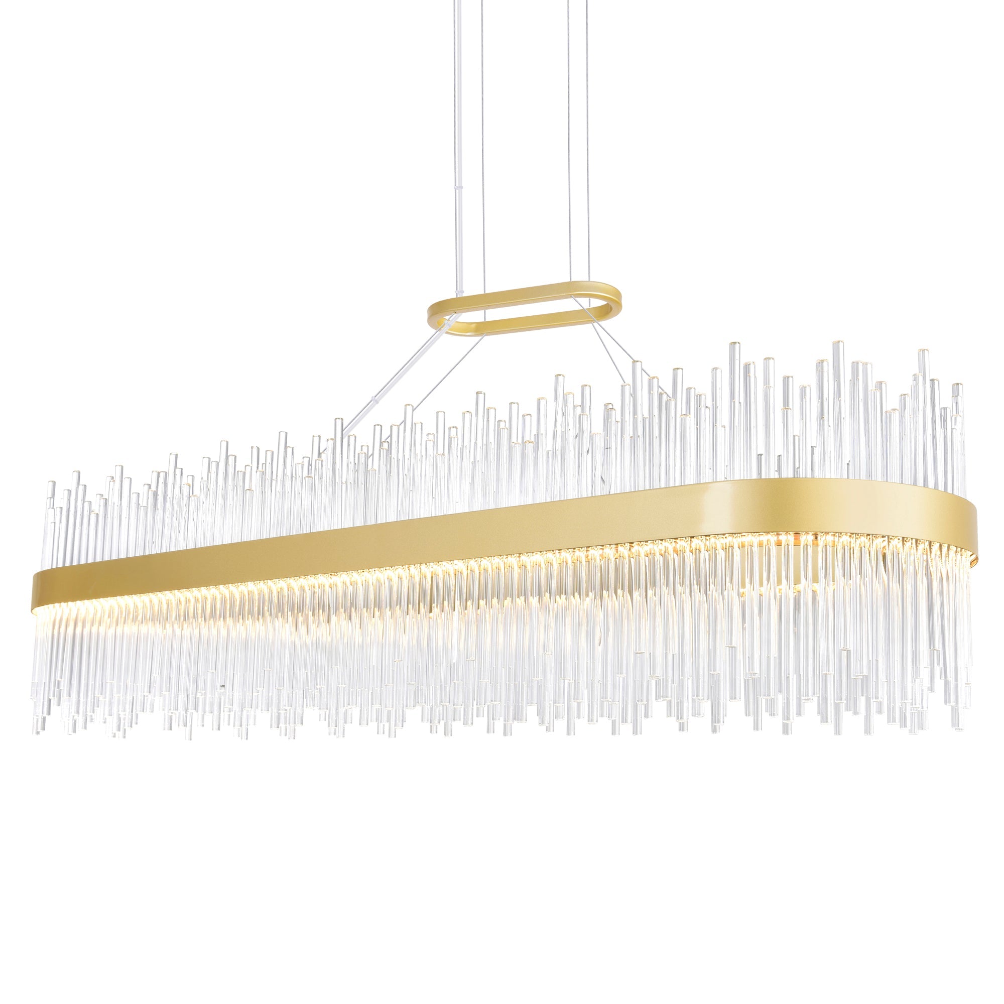 Genevieve Integrated LED 47in Medallion Gold Chandelier - CWI Lighting