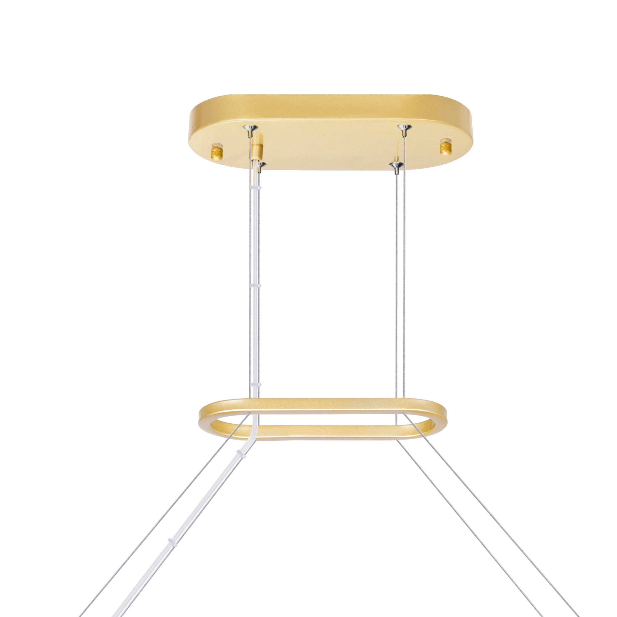Genevieve Integrated LED 47in Medallion Gold Chandelier - CWI Lighting