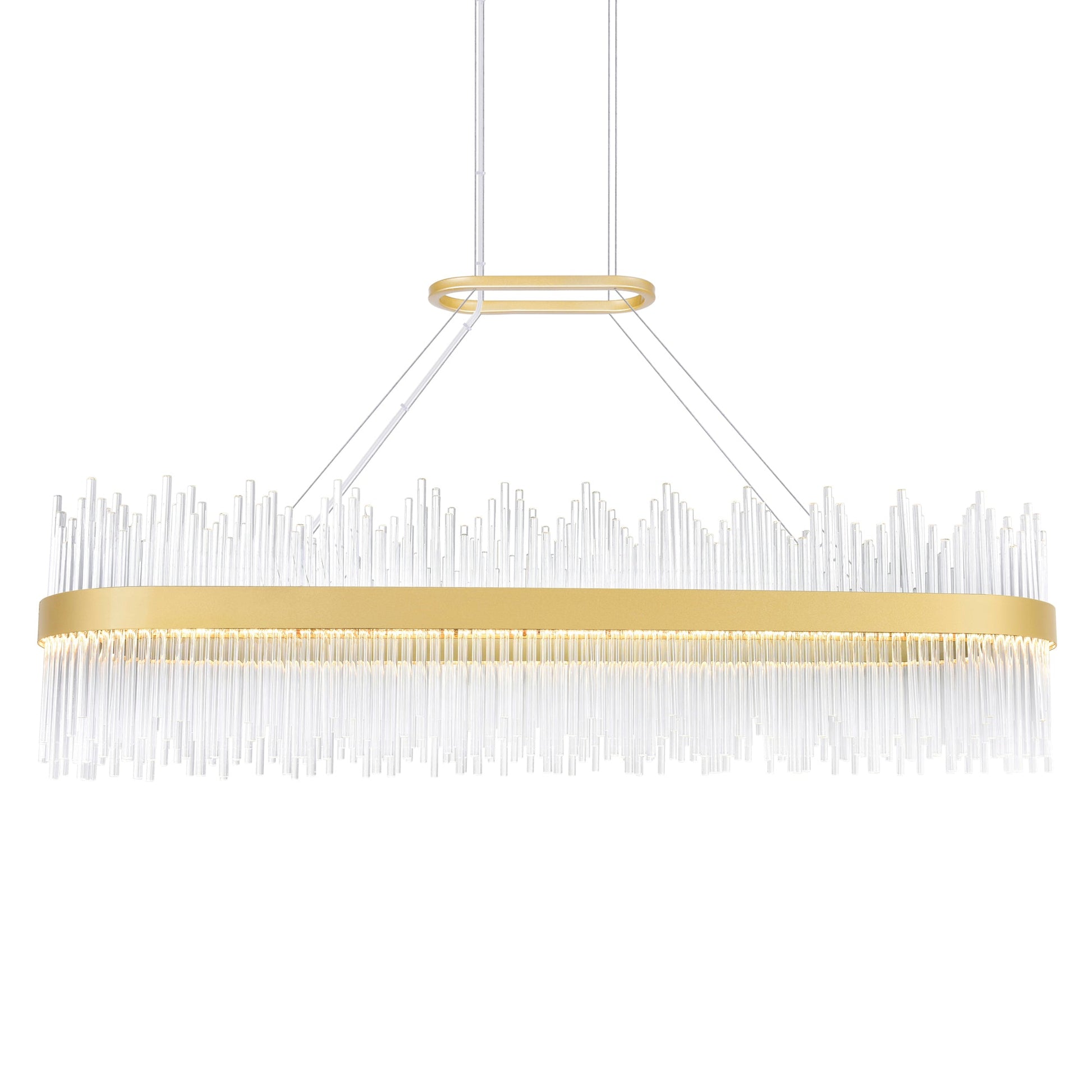 Genevieve Integrated LED 47in Medallion Gold Chandelier - CWI Lighting