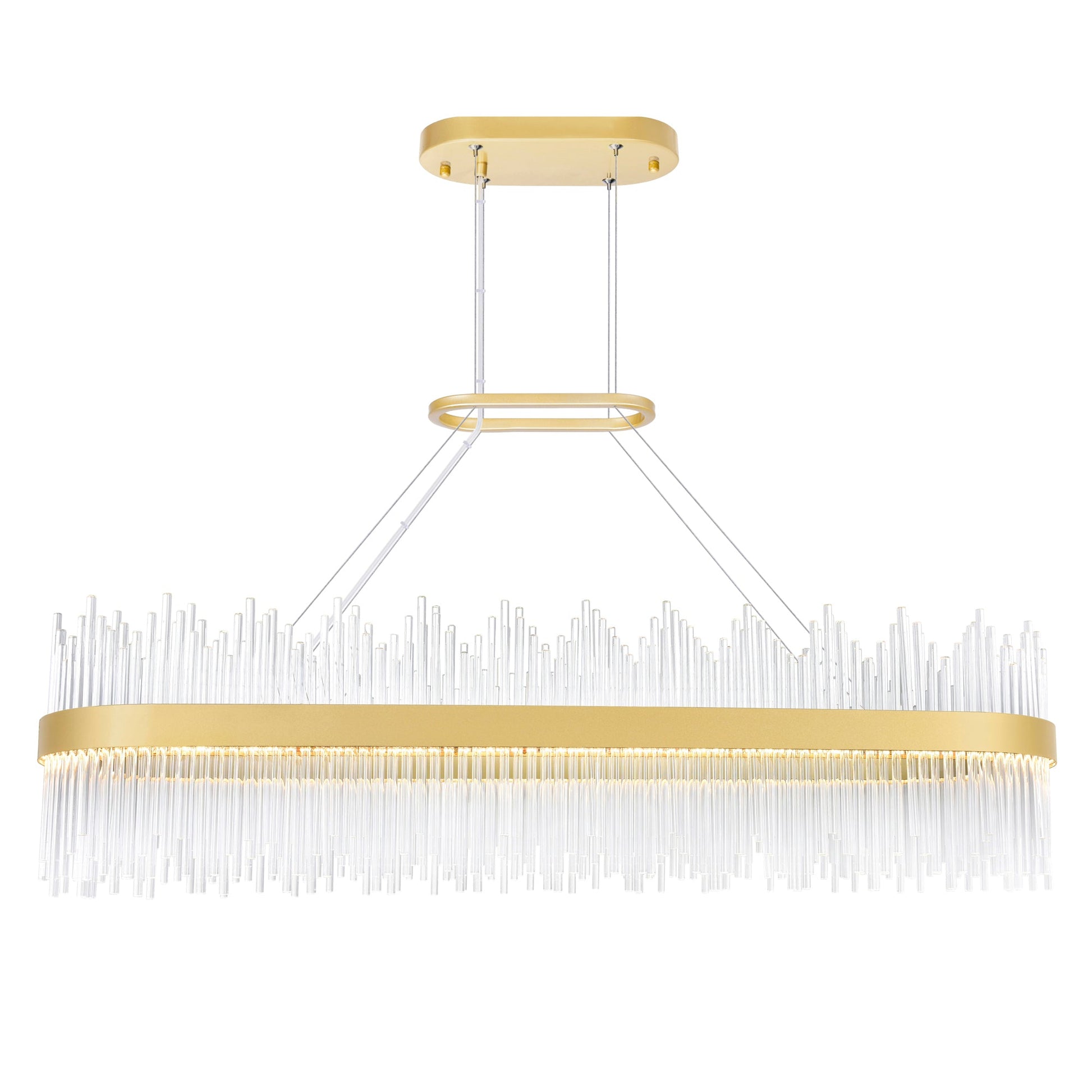 Genevieve Integrated LED 47in Medallion Gold Chandelier - CWI Lighting