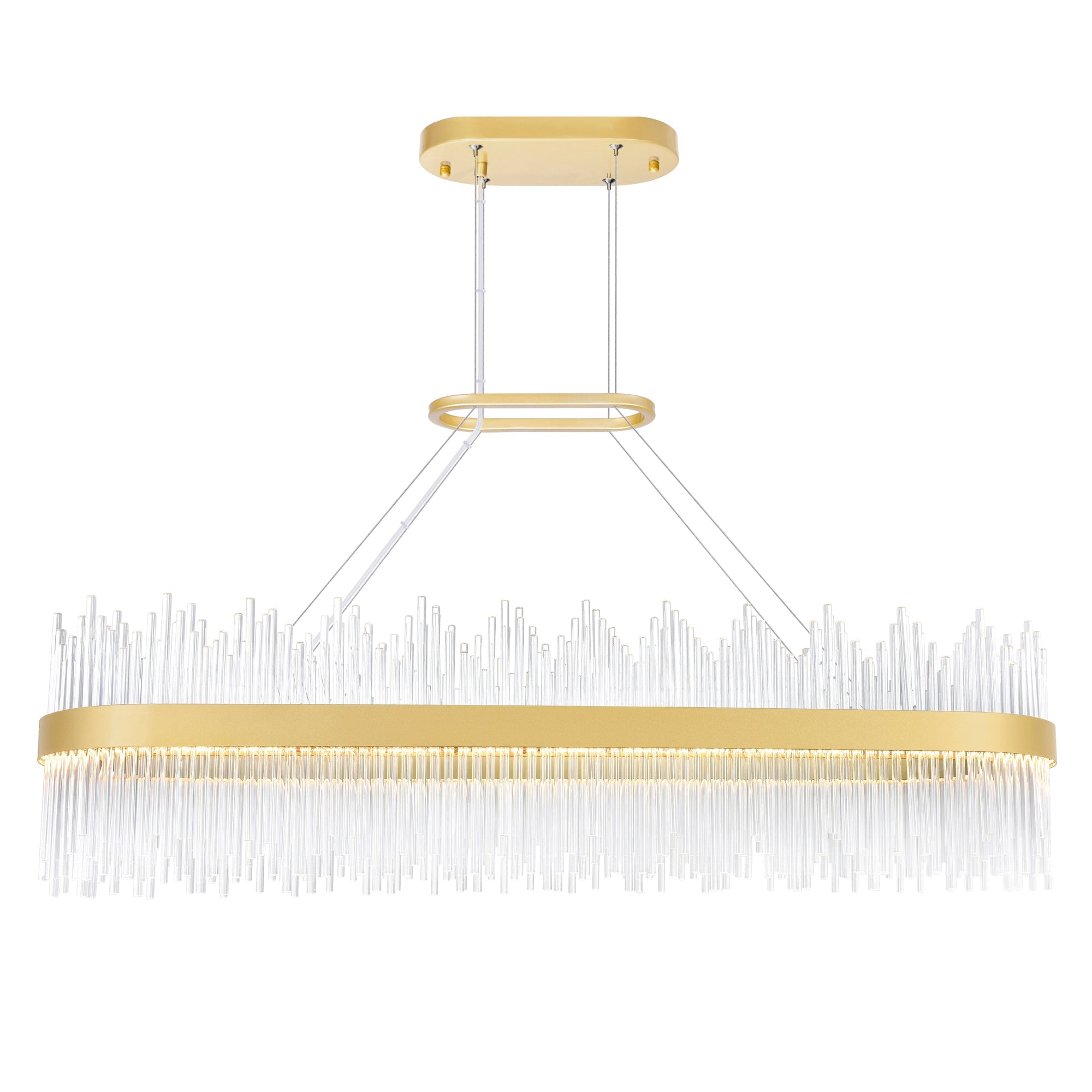 Genevieve Integrated LED 47in Medallion Gold Chandelier - CWI Lighting
