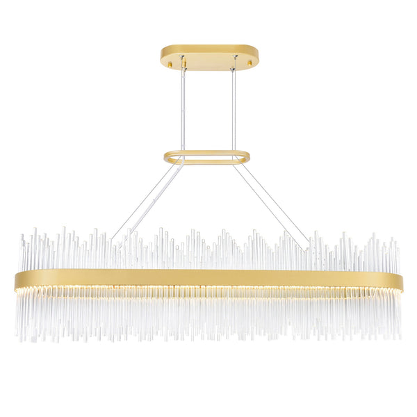 Genevieve Integrated LED 47in Medallion Gold Chandelier - CWI Lighting