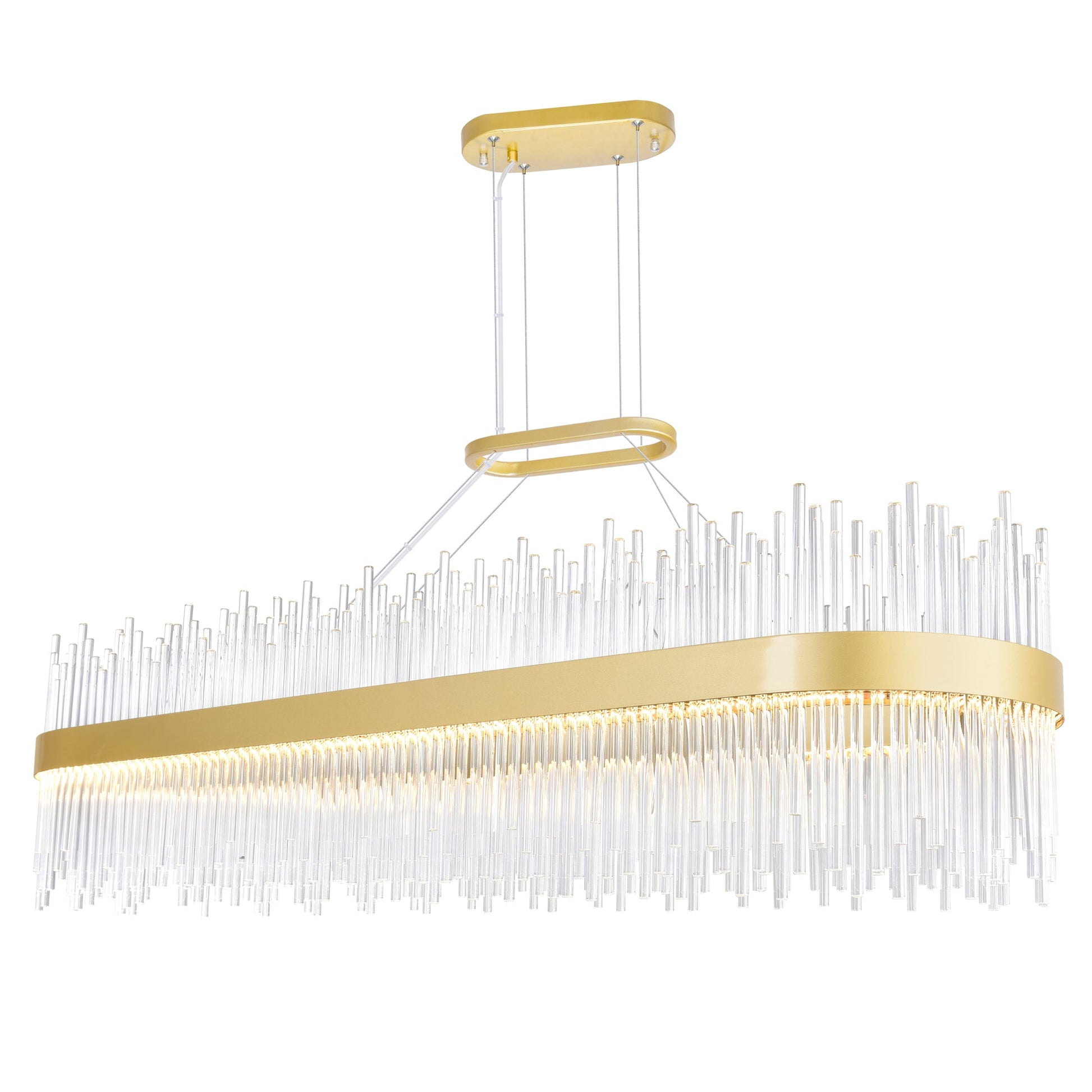 Genevieve Integrated LED 47in Medallion Gold Chandelier - CWI Lighting