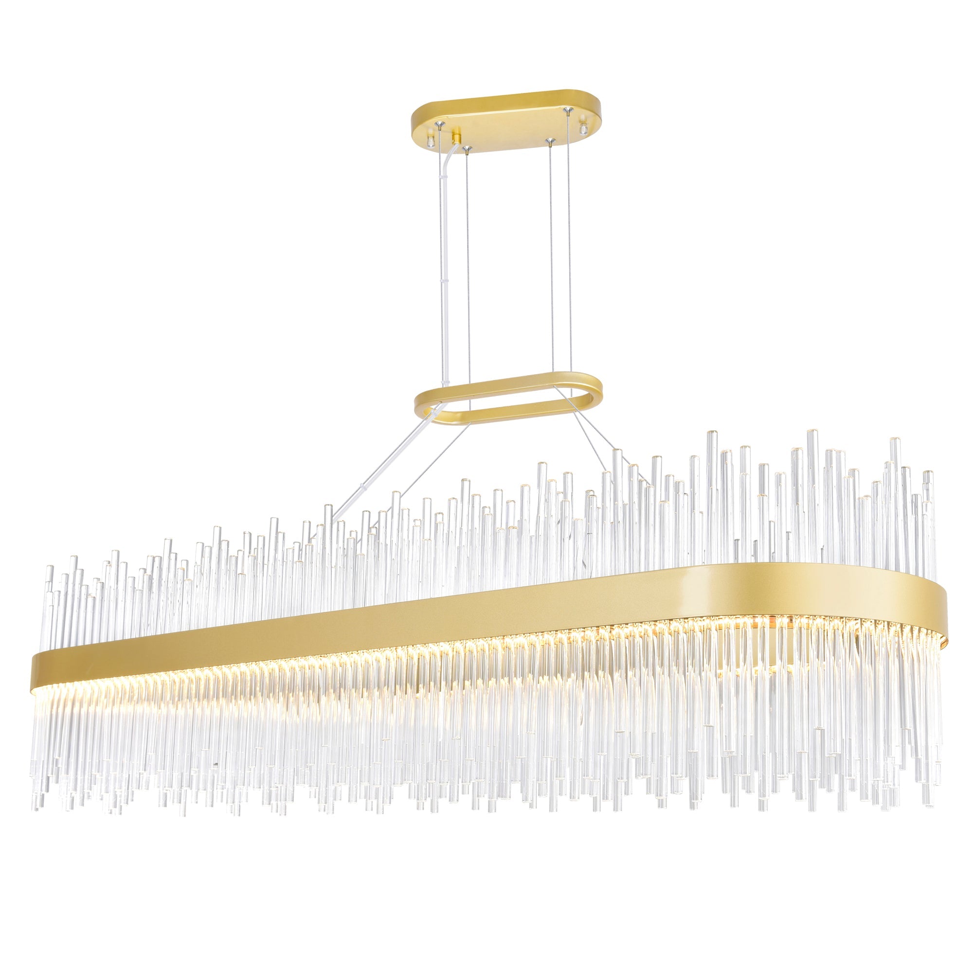 Genevieve Integrated LED 47in Medallion Gold Chandelier - CWI Lighting