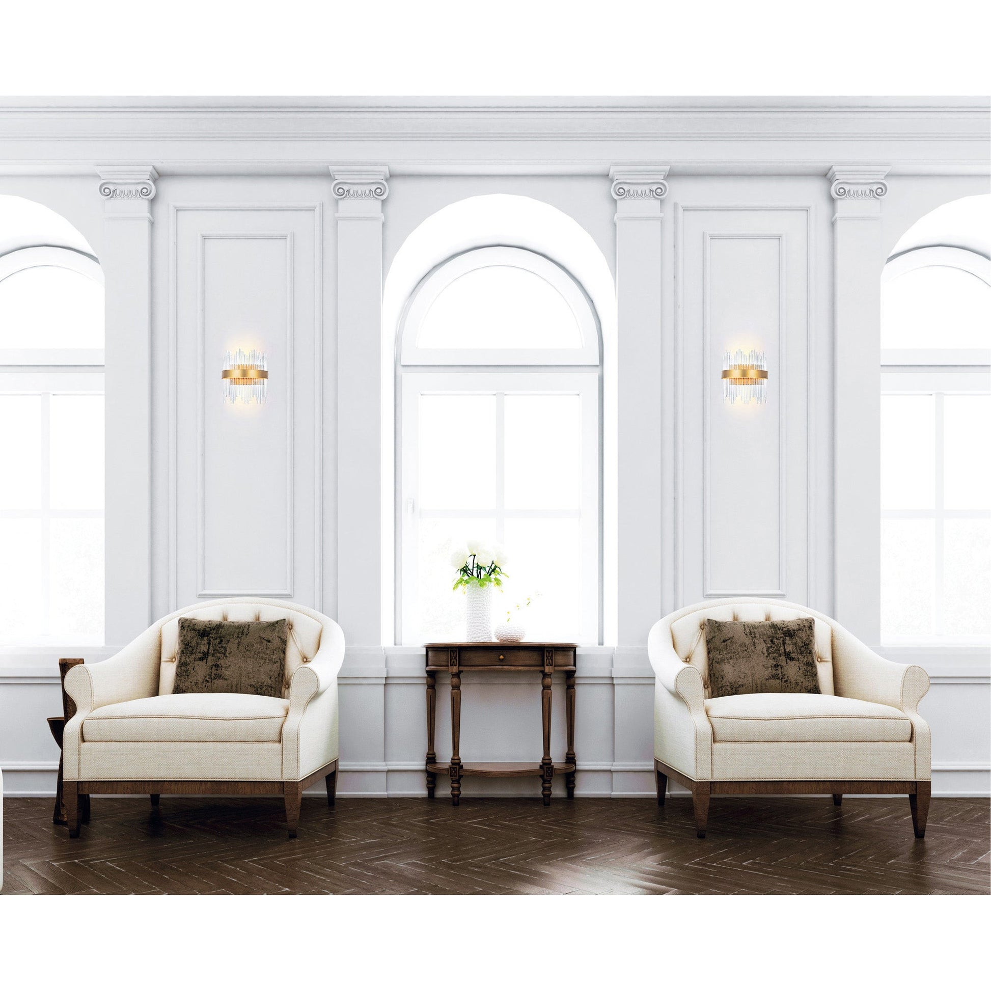 Genevieve LED Wall Sconce With Medallion Gold Finish - CWI Lighting