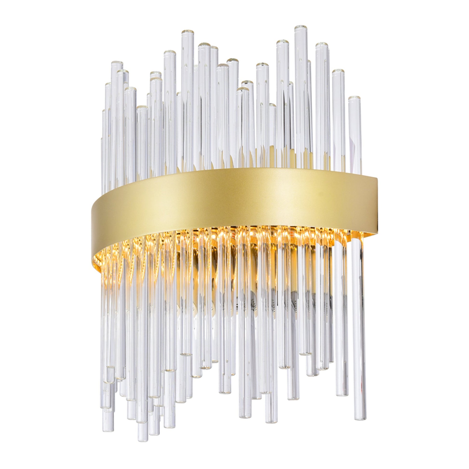 Genevieve LED Wall Sconce With Medallion Gold Finish - CWI Lighting