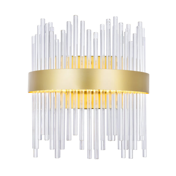 Genevieve LED Wall Sconce With Medallion Gold Finish - CWI Lighting