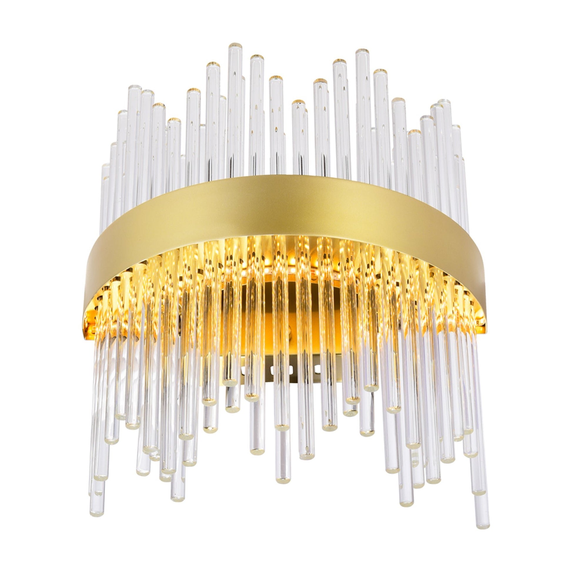 Genevieve LED Wall Sconce With Medallion Gold Finish - CWI Lighting