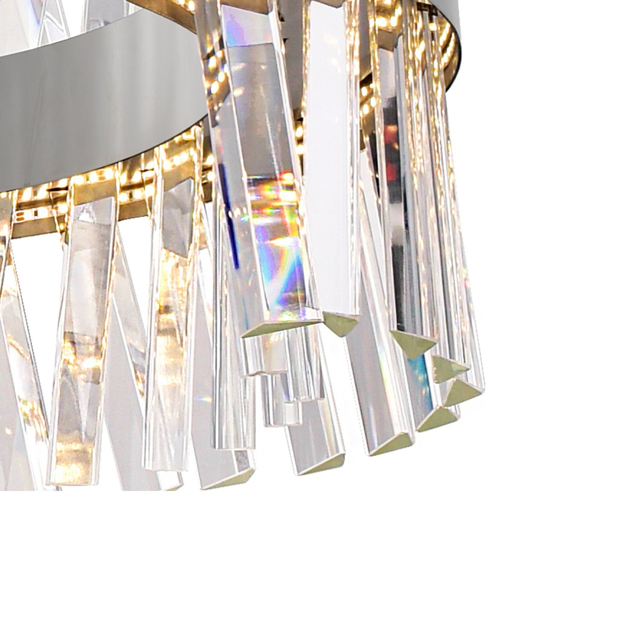 Glace Integrated LED 24in Chrome Chandelier - CWI Lighting