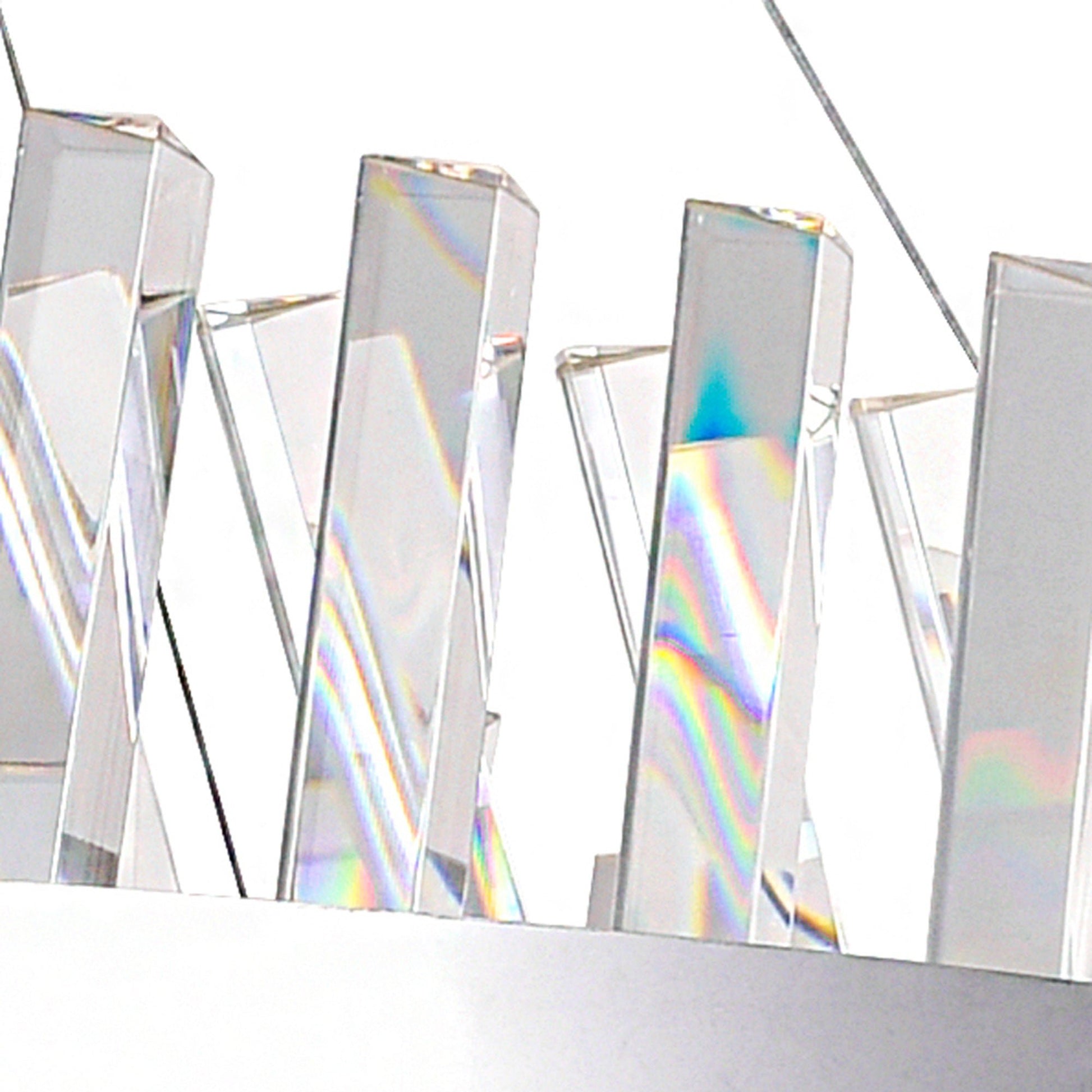 Glace Integrated LED 40in Oval Chrome Chandelier - CWI Lighting