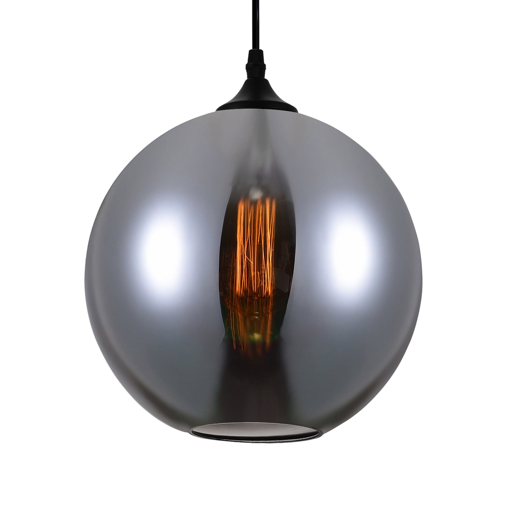 Glass 1 Light 10in Smoke Down Mini Pendant - CWI Lighting
