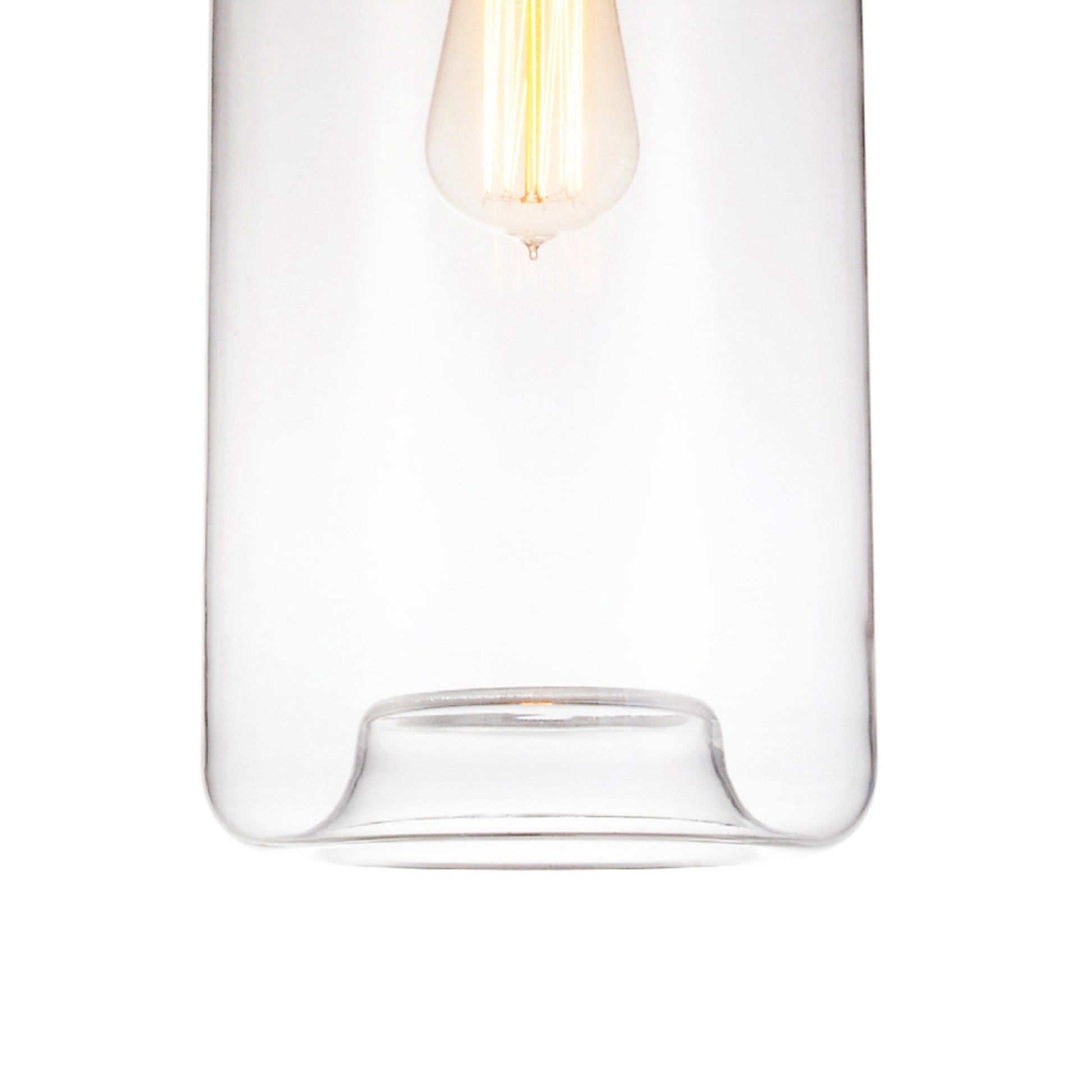 Glass 1 Light 7in Clear Down Mini Pendant - CWI Lighting