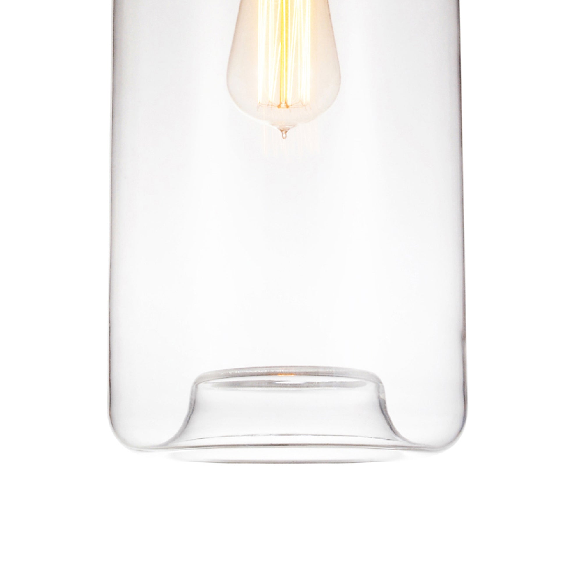 Glass 1 Light 7in Clear Down Mini Pendant - CWI Lighting