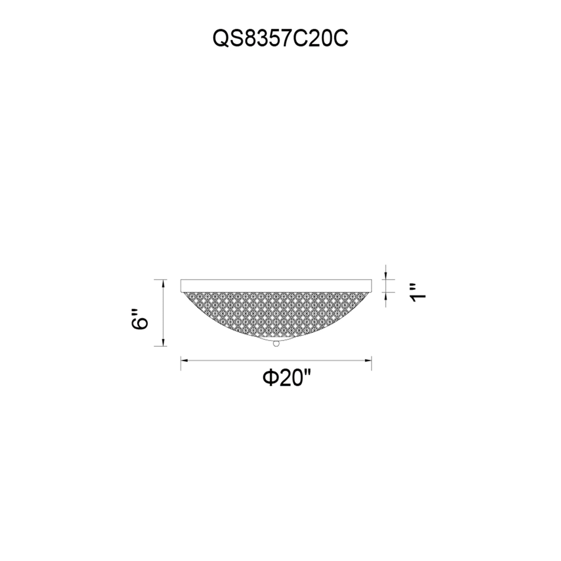 Globe 6 Light 20in Chrome Bowl Flush Mount - CWI Lighting