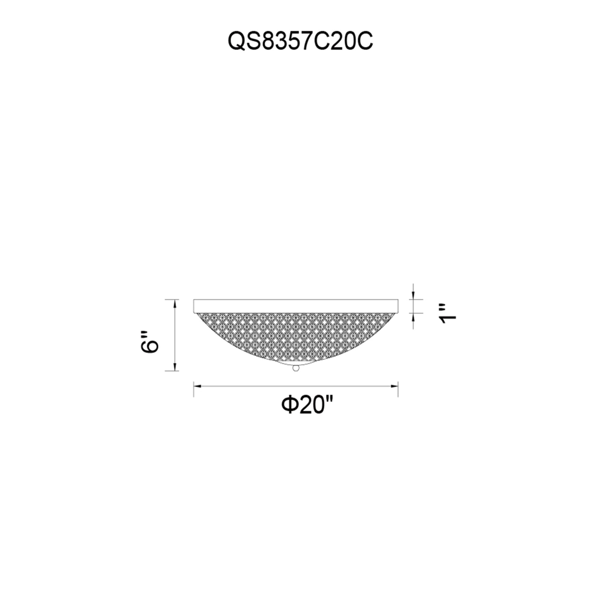 Globe 6 Light 20in Chrome Bowl Flush Mount - CWI Lighting
