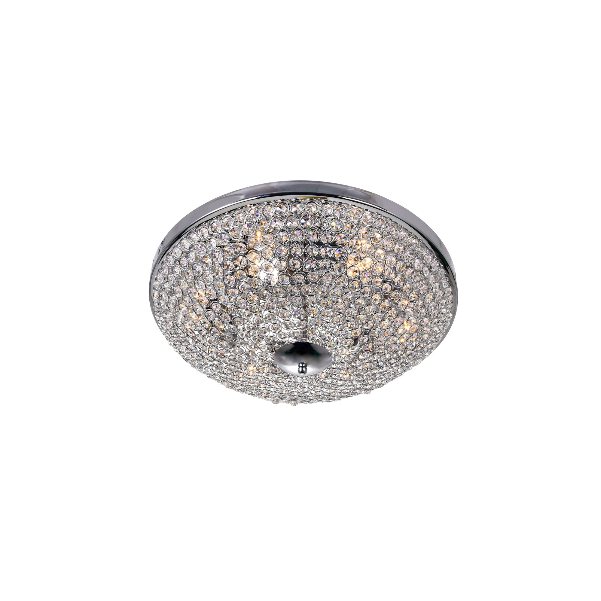 Globe 6 Light 20in Chrome Bowl Flush Mount - CWI Lighting