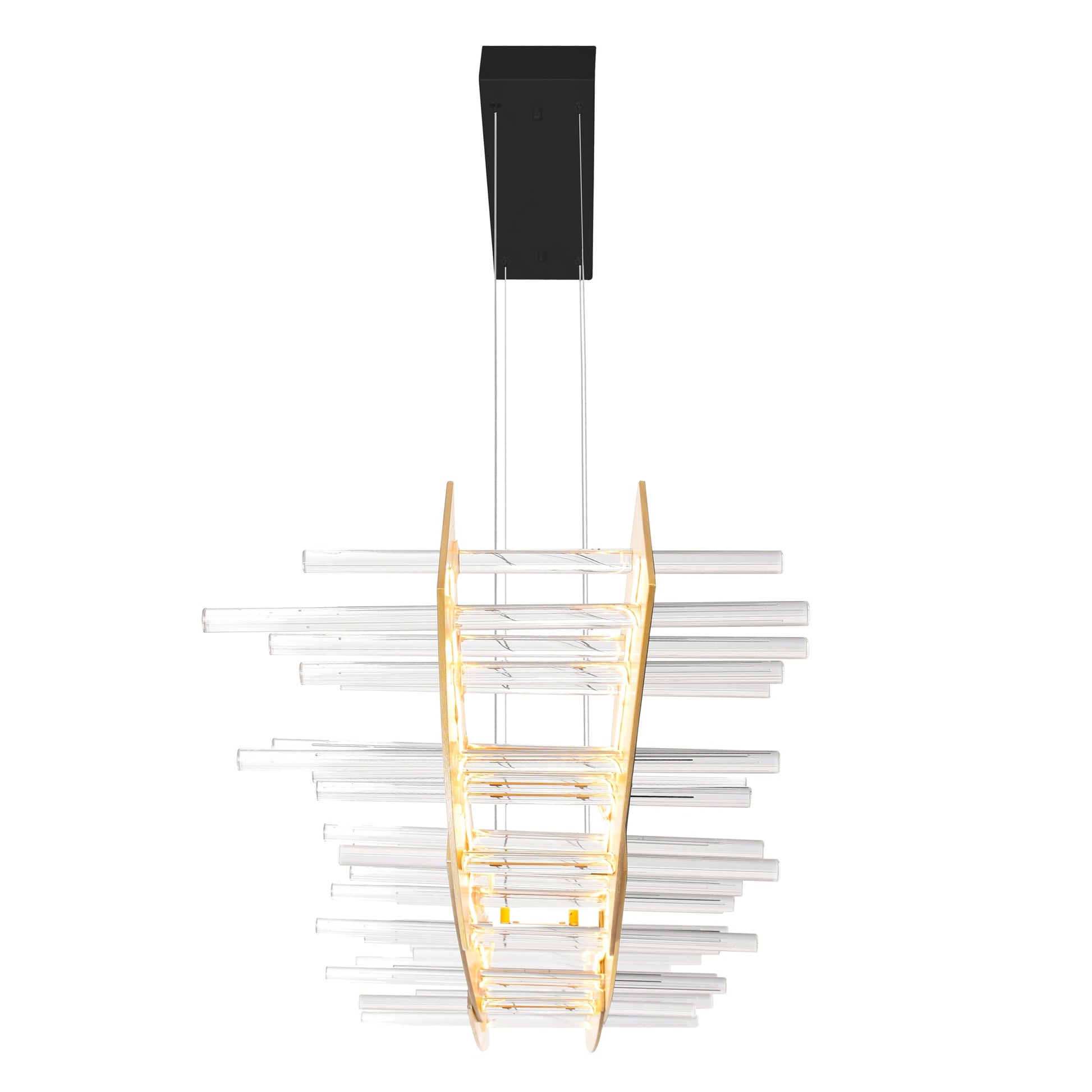 Gondola LED Chandelier With Black Finish - CWI Lighting