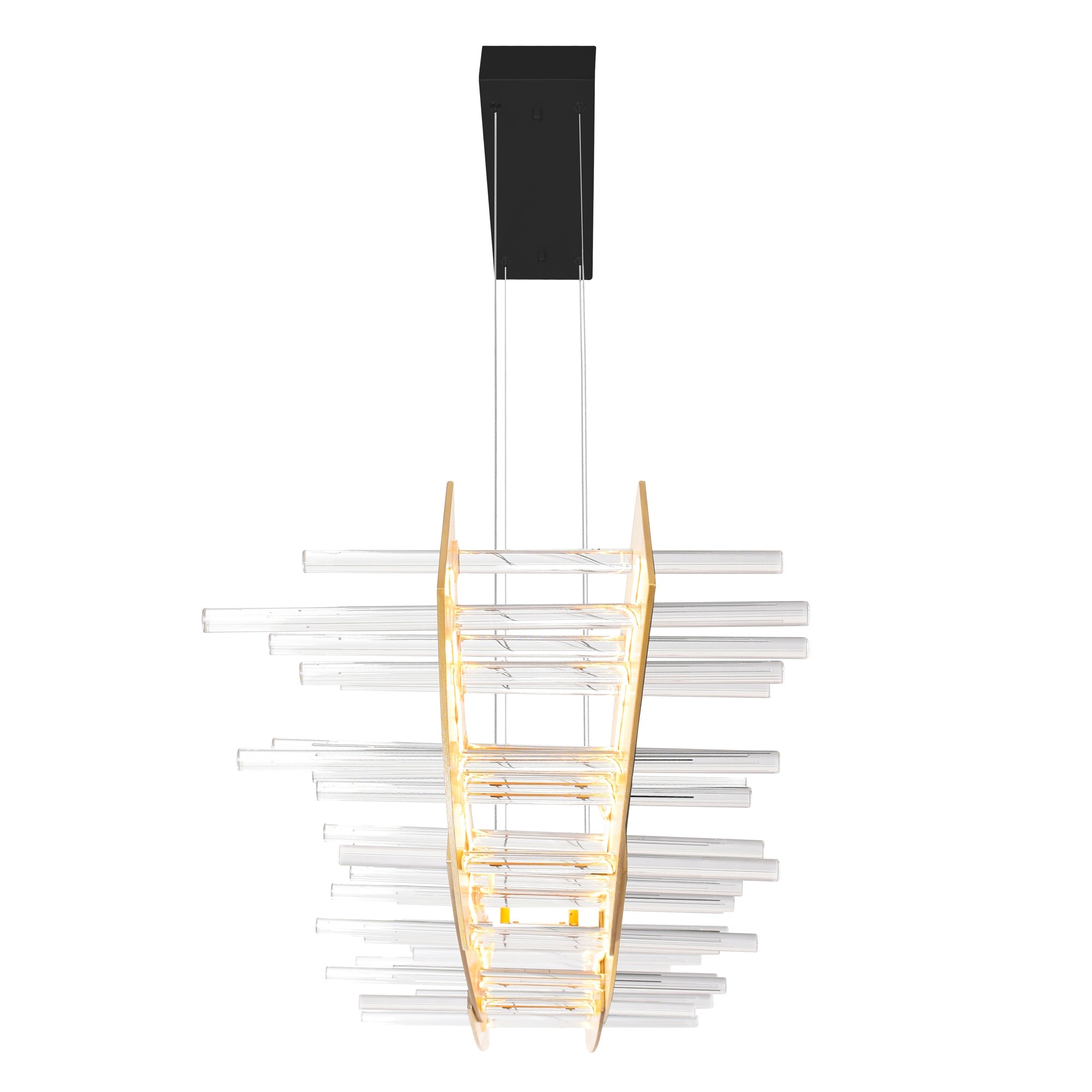Gondola LED Chandelier With Black Finish - CWI Lighting
