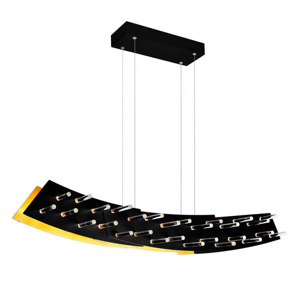 Gondola LED Chandelier With Black Finish - CWI Lighting