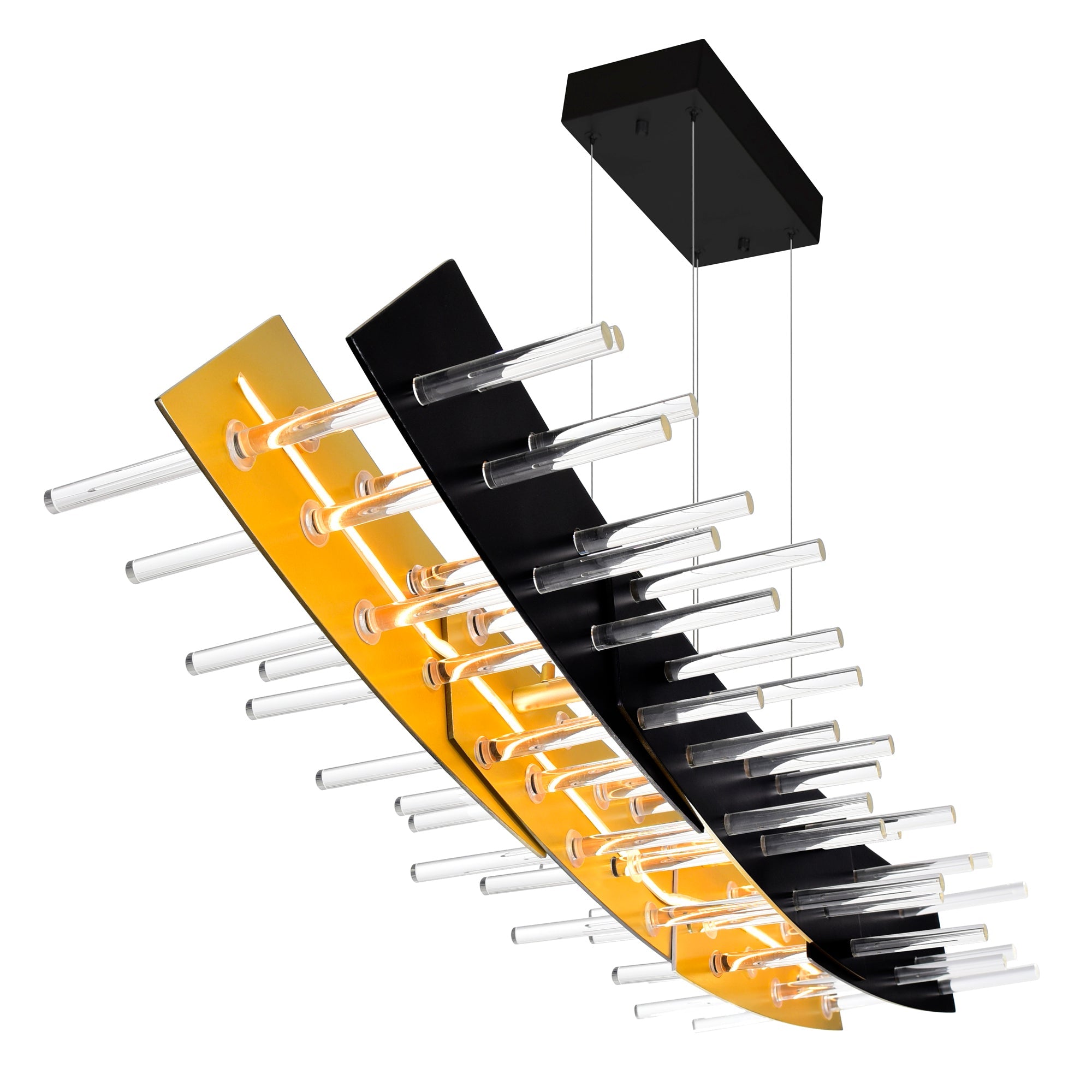 Gondola LED Chandelier With Black Finish - CWI Lighting