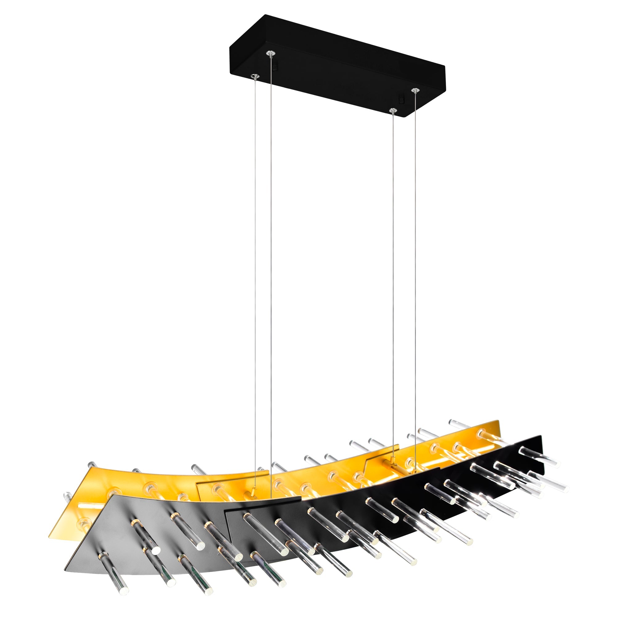 Gondola LED Chandelier With Black Finish - CWI Lighting