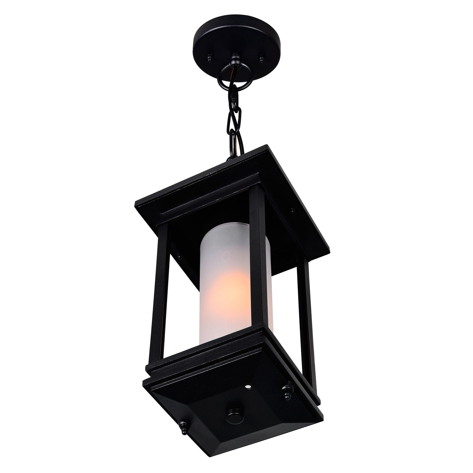 Granville 1 Light Black Outdoor Hanging Light - CWI Lighting