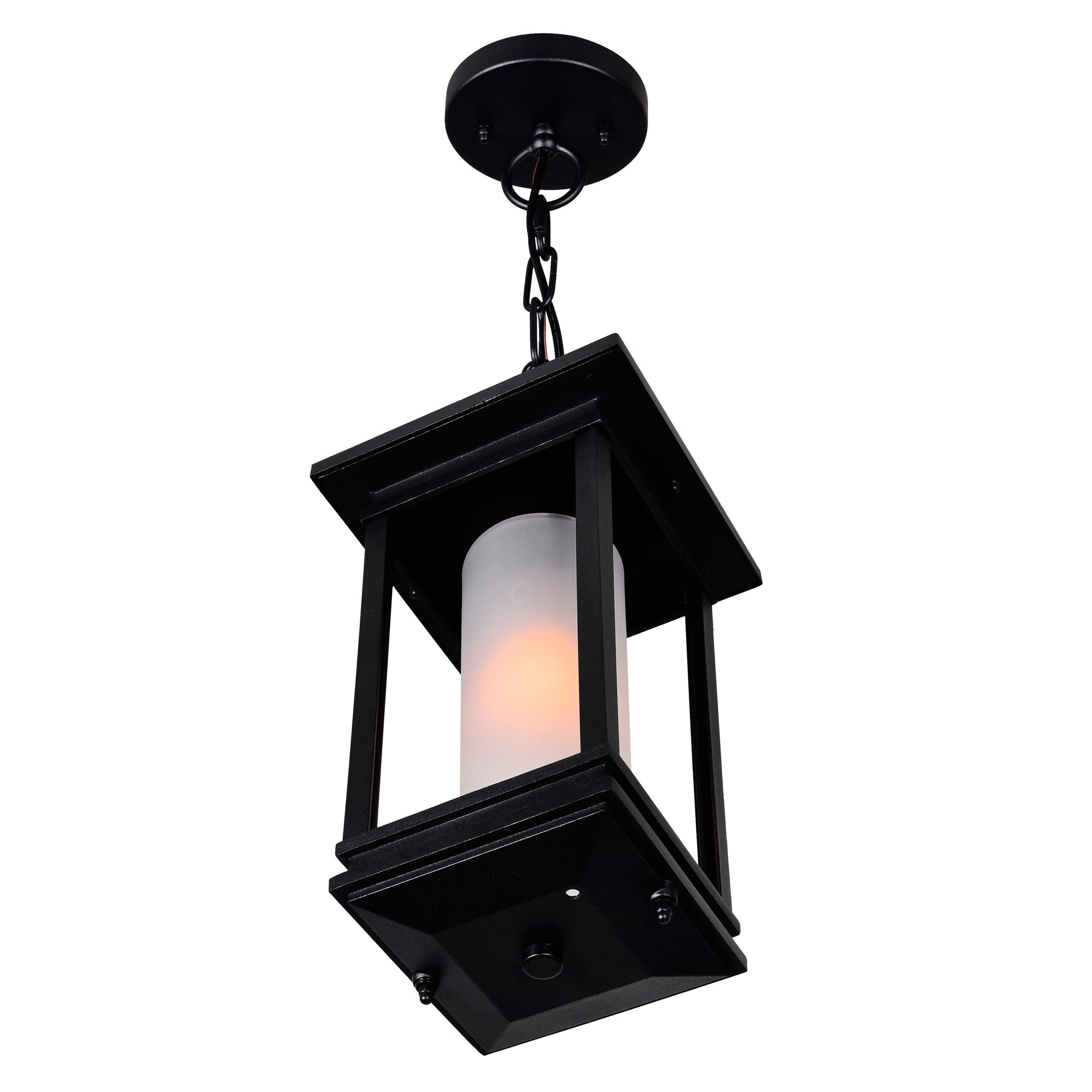 Granville 1 Light Black Outdoor Hanging Light - CWI Lighting