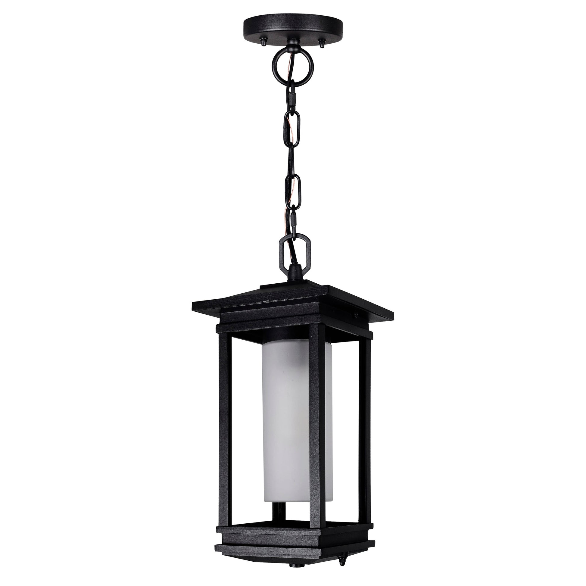 Granville 1 Light Black Outdoor Hanging Light - CWI Lighting