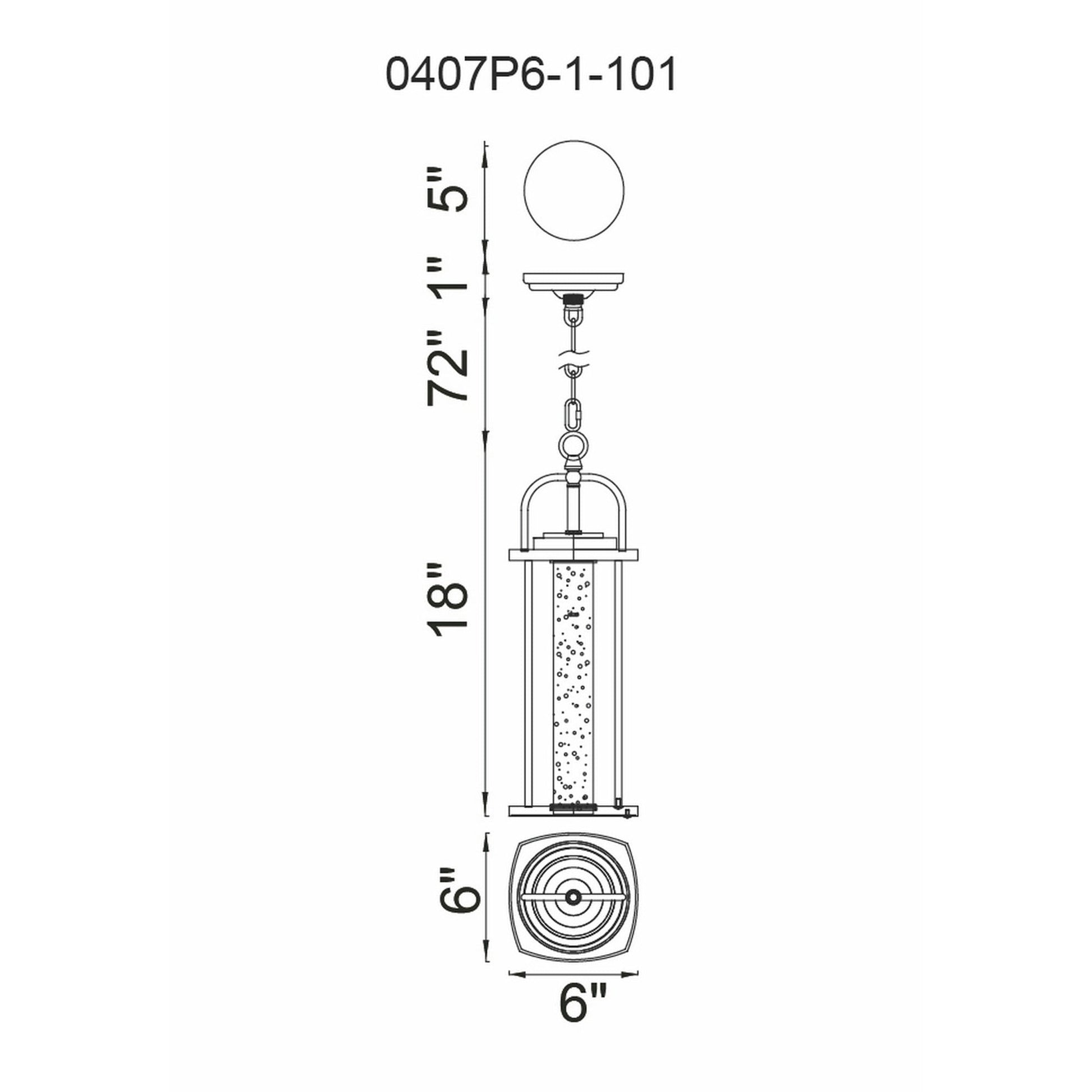 Greenwood LED Black Outdoor Pendant - CWI Lighting