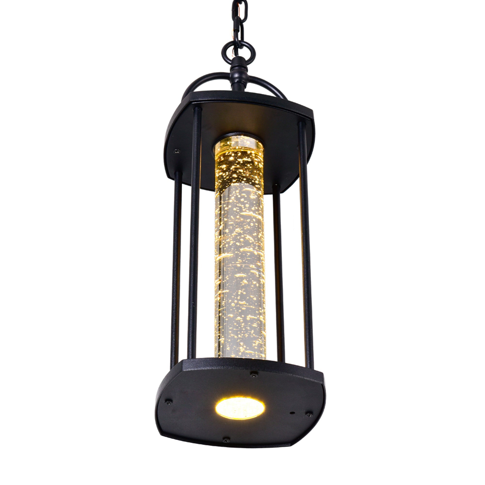 Greenwood LED Black Outdoor Pendant - CWI Lighting