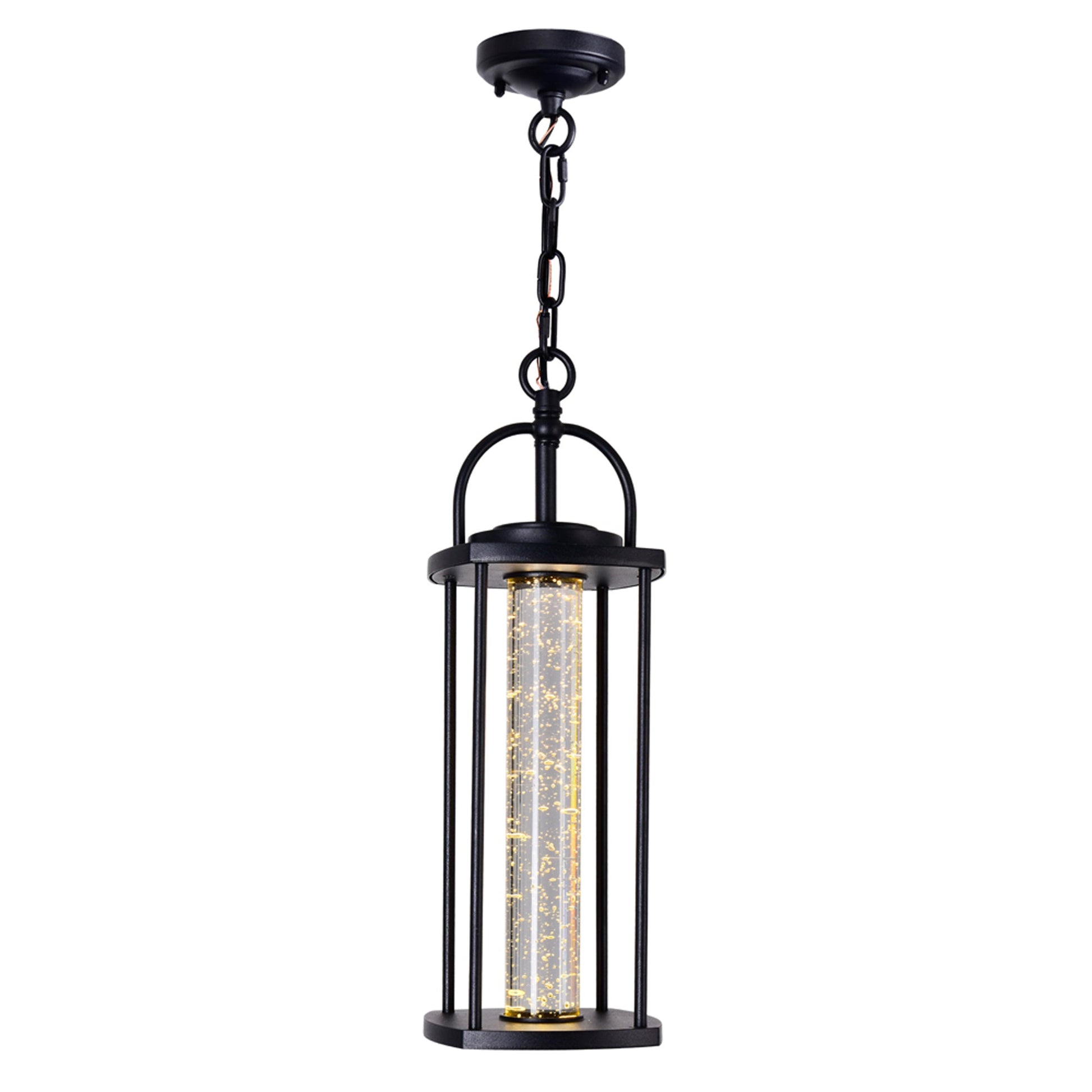 Greenwood LED Black Outdoor Pendant - CWI Lighting