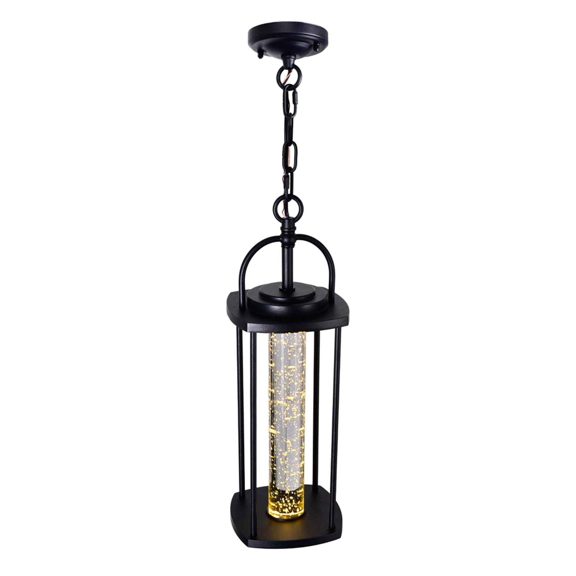 Greenwood LED Black Outdoor Pendant - CWI Lighting