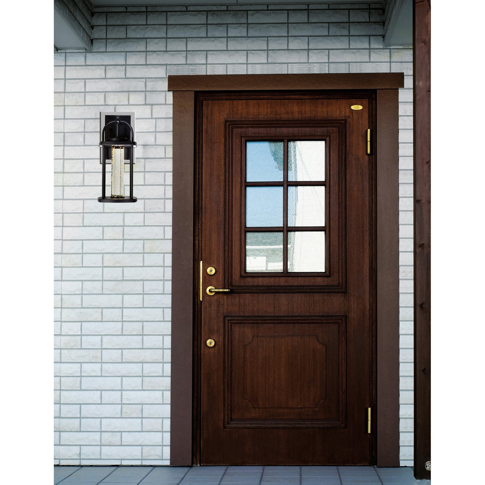 Greenwood LED Black Outdoor Wall Lantern - CWI Lighting