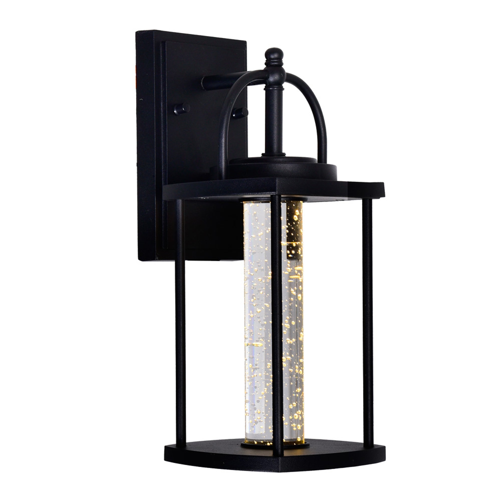 Greenwood LED Black Outdoor Wall Lantern - CWI Lighting