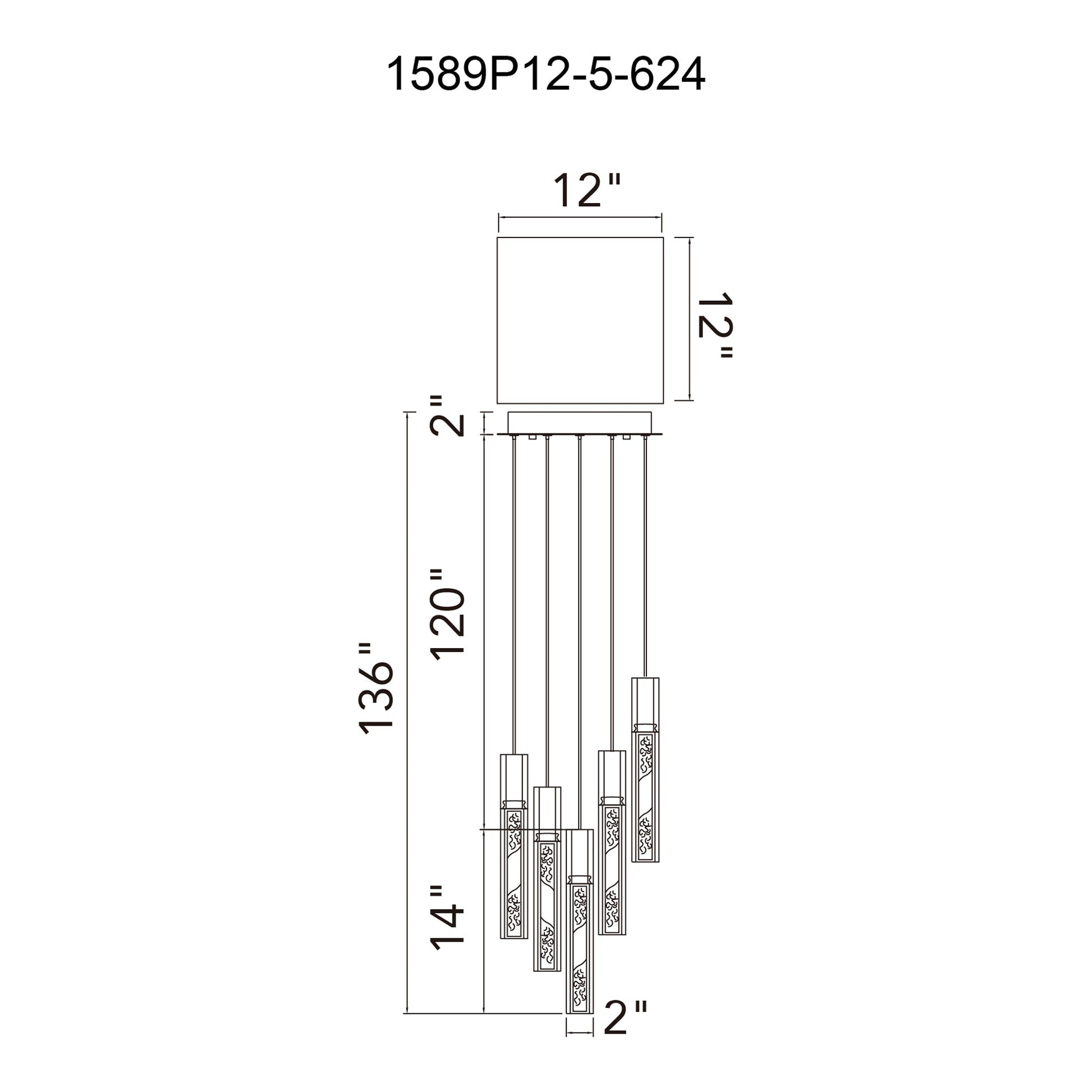 Greta Integrated LED 12in Brass Mini Pendant with Handcrafted Glass - CWI Lighting